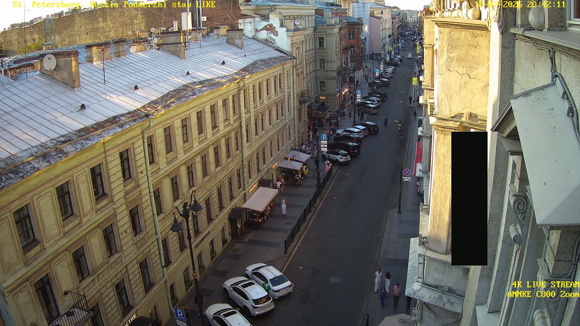 St. Petersburg, Rubinstein Street Live Cam - Vladimirsky, Tsentralny, Saint Petersburg, Northwestern (Severo-Zapadnyy), Russia