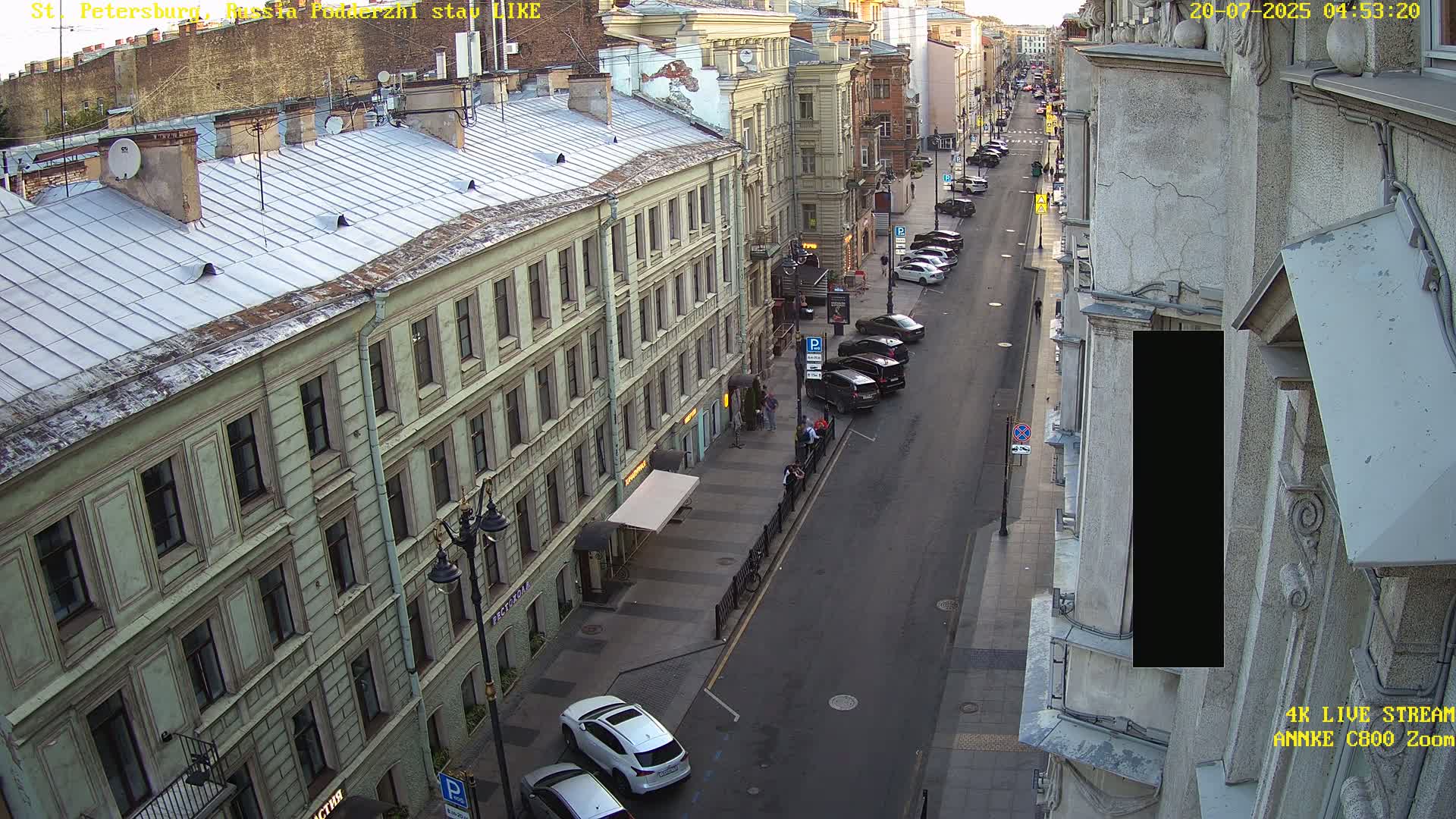 St. Petersburg, Rubinstein Street Live Cam - Vladimirsky, Tsentralny, Saint Petersburg, Northwestern (Severo-Zapadnyy), Russia
