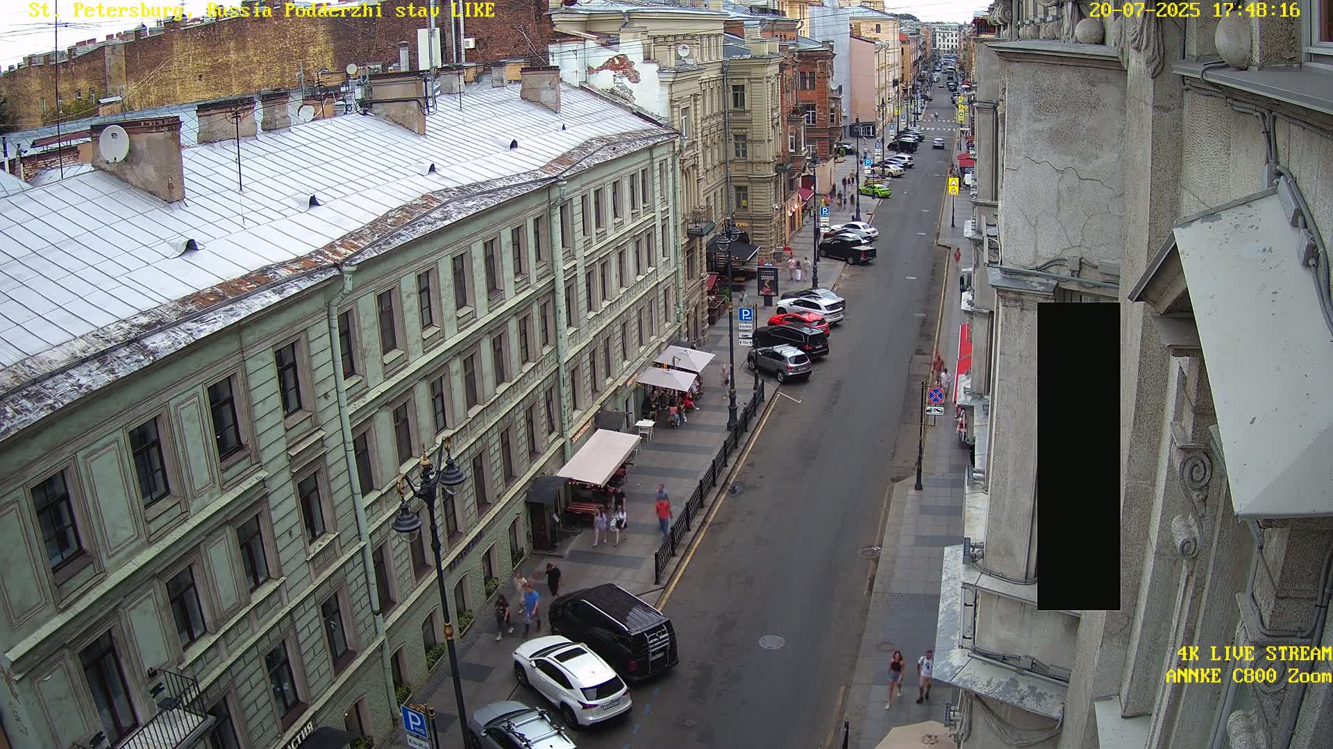 St. Petersburg, Rubinstein Street Live Cam - Vladimirsky, Tsentralny, Saint Petersburg, Northwestern (Severo-Zapadnyy), Russia