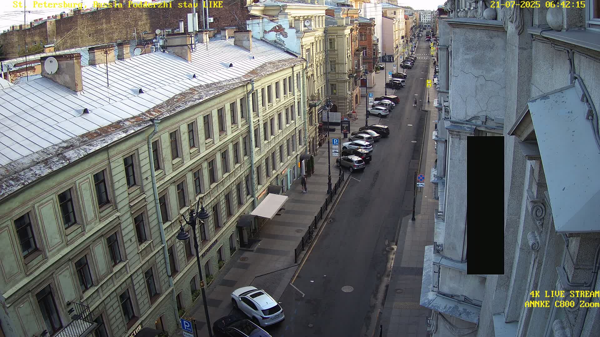St. Petersburg, Rubinstein Street Live Cam - Vladimirsky, Tsentralny, Saint Petersburg, Northwestern (Severo-Zapadnyy), Russia