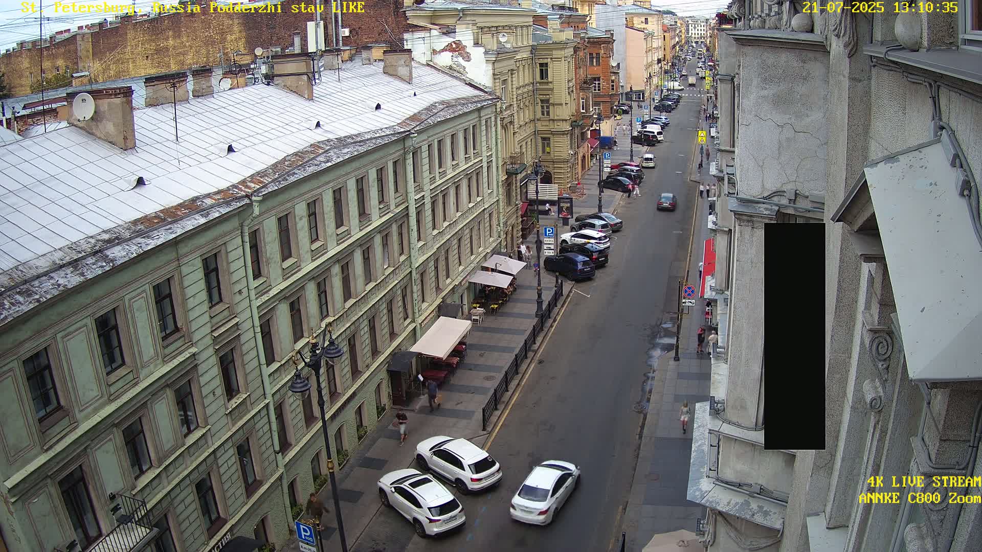 St. Petersburg, Rubinstein Street Live Cam - Vladimirsky, Tsentralny, Saint Petersburg, Northwestern (Severo-Zapadnyy), Russia