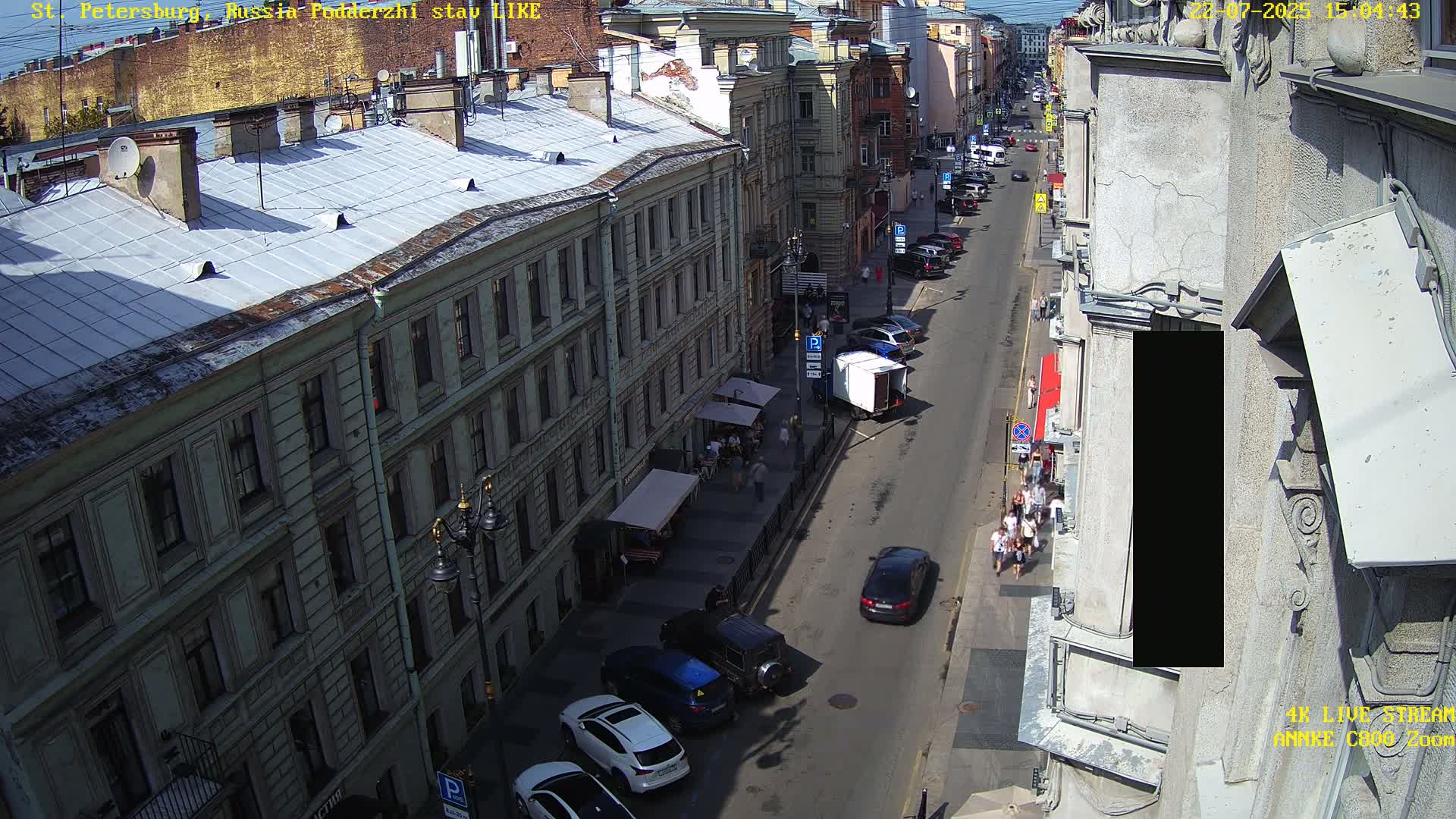 St. Petersburg, Rubinstein Street Live Cam - Vladimirsky, Tsentralny, Saint Petersburg, Northwestern (Severo-Zapadnyy), Russia
