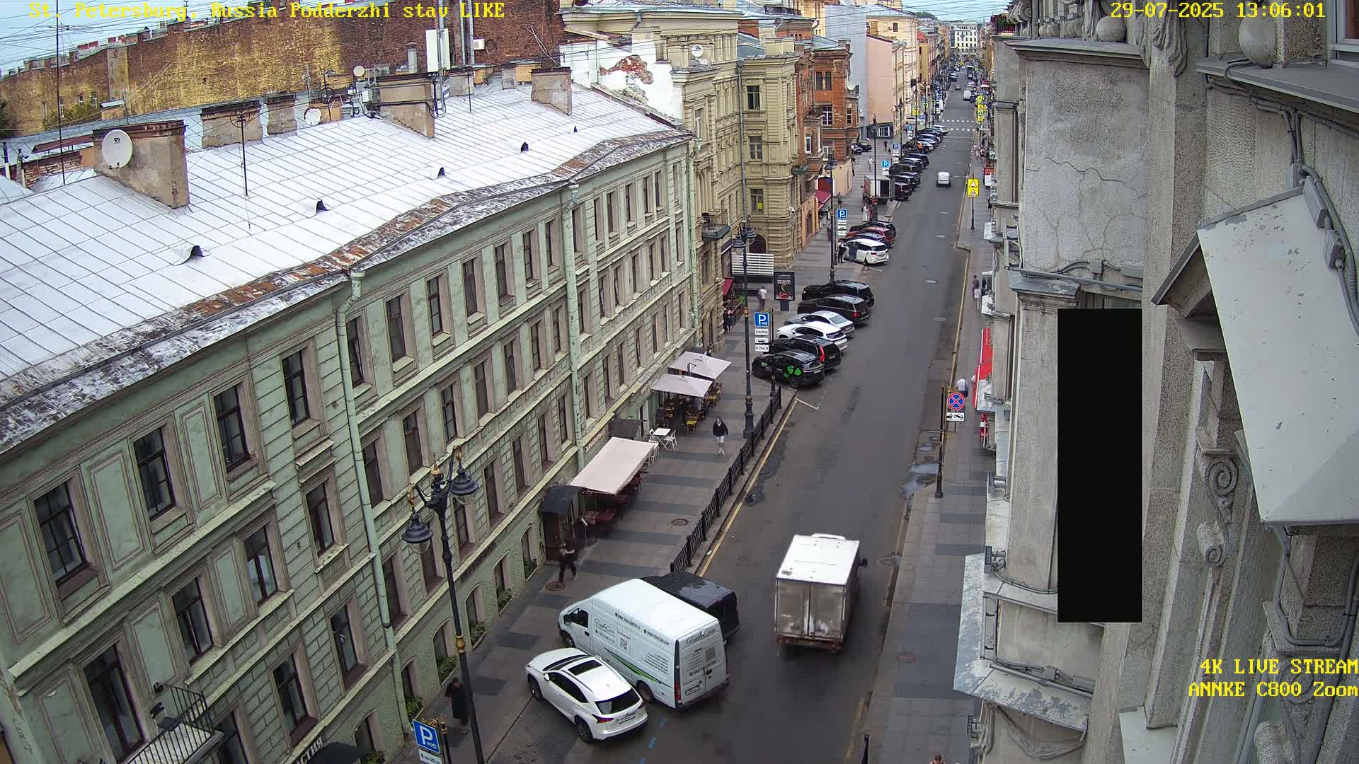 St. Petersburg, Rubinstein Street Live Cam - Vladimirsky, Tsentralny, Saint Petersburg, Northwestern (Severo-Zapadnyy), Russia