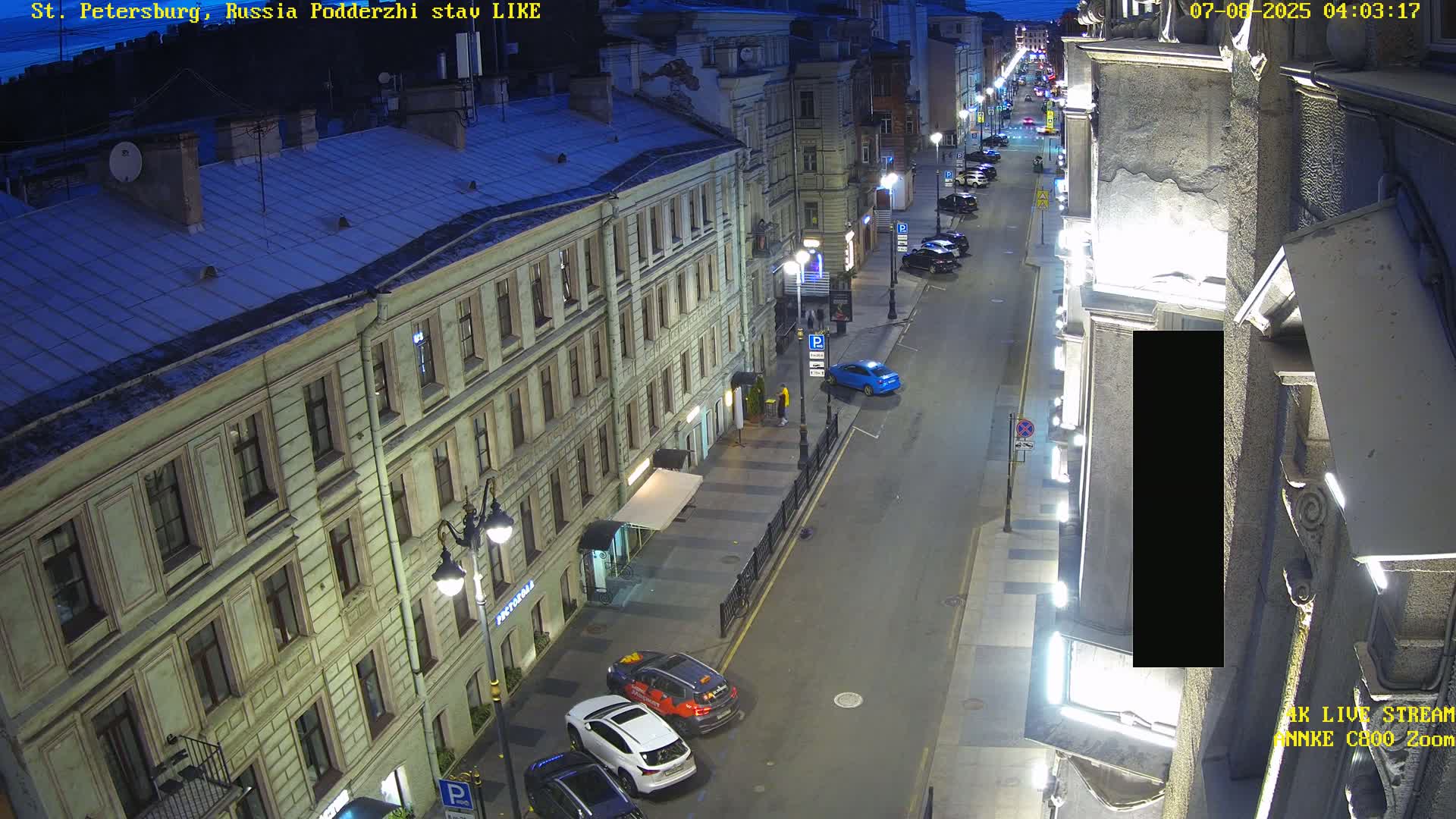 St. Petersburg, Rubinstein Street Live Cam - Vladimirsky, Tsentralny, Saint Petersburg, Northwestern (Severo-Zapadnyy), Russia