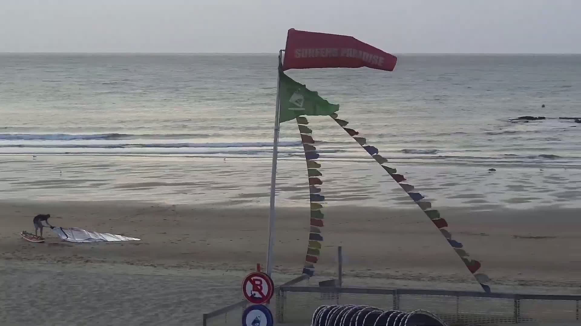 Knokke-Heist, Lekkerbek , Plage Chiens Kodak Live Cam - Bruges, West Flanders (Flandre-Occidentale), Flemish (Flamande), Belgium