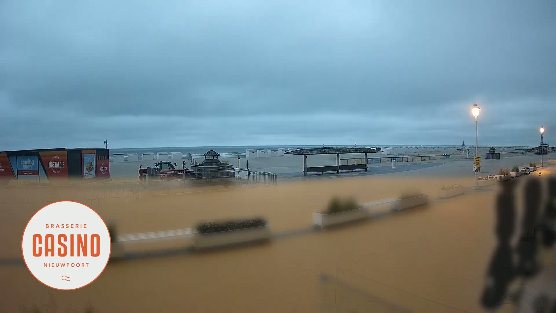 Nieuwpoort, Groenendijk Strand Beach Live Cam - Veurne (Furnes), West Flanders (Flandre-Occidentale), Flemish (Flamande), Belgium