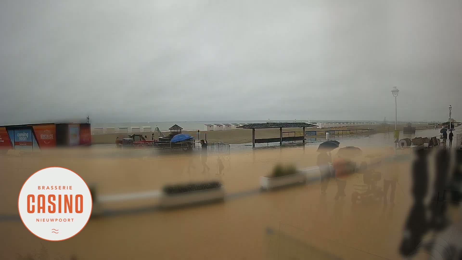 Nieuwpoort, Groenendijk Strand Beach Live Cam - Veurne (Furnes), West Flanders (Flandre-Occidentale), Flemish (Flamande), Belgium