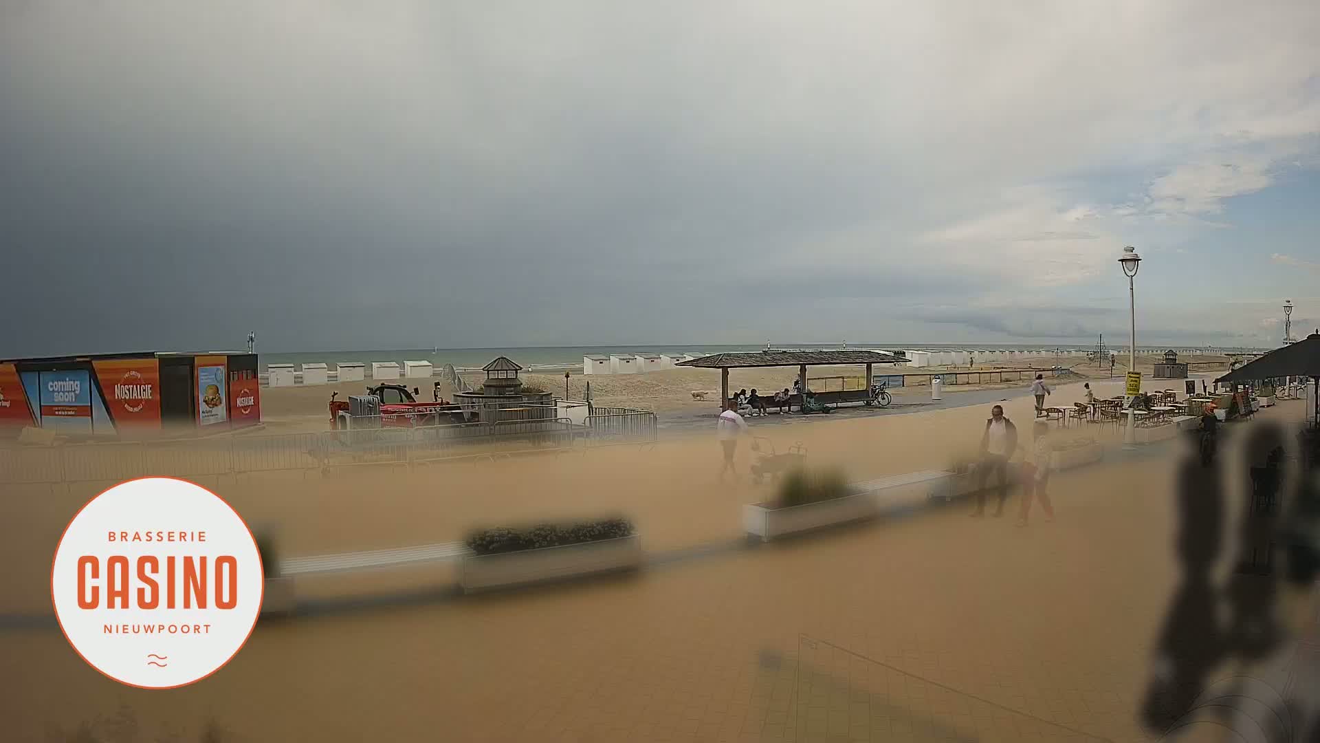 Nieuwpoort, Groenendijk Strand Beach Live Cam - Veurne (Furnes), West Flanders (Flandre-Occidentale), Flemish (Flamande), Belgium
