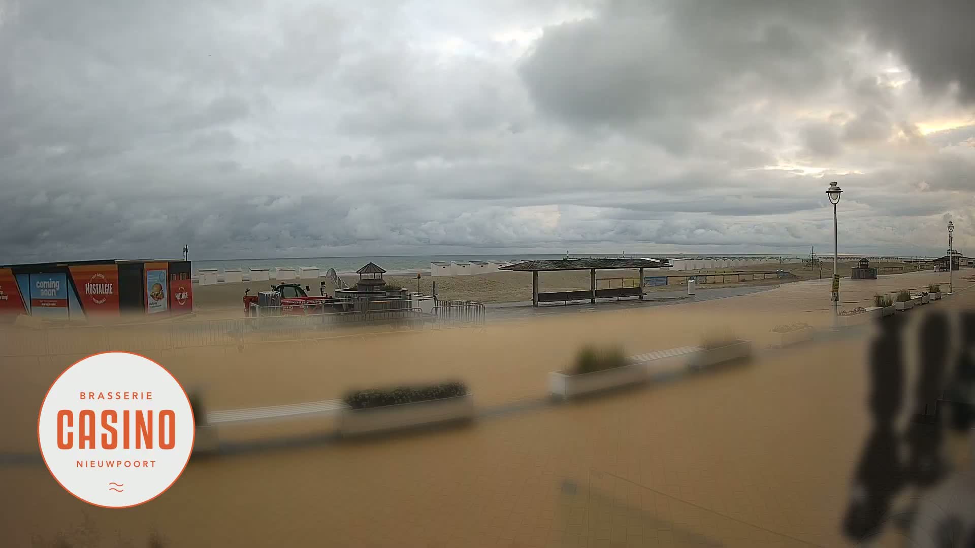 Nieuwpoort, Groenendijk Strand Beach Live Cam - Veurne (Furnes), West Flanders (Flandre-Occidentale), Flemish (Flamande), Belgium