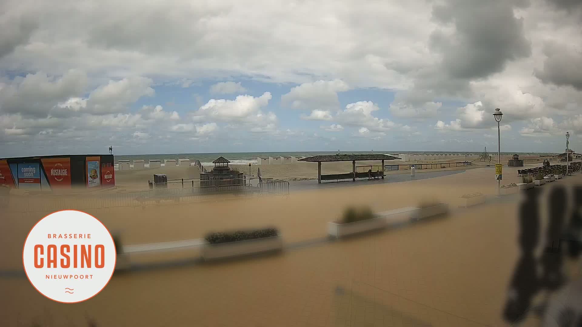 Nieuwpoort, Groenendijk Strand Beach Live Cam - Veurne (Furnes), West Flanders (Flandre-Occidentale), Flemish (Flamande), Belgium