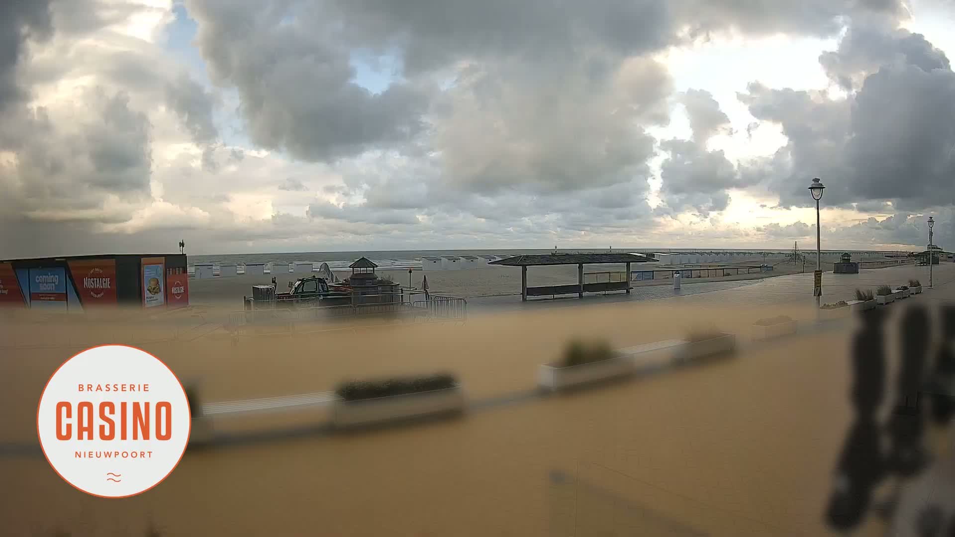 Nieuwpoort, Groenendijk Strand Beach Live Cam - Veurne (Furnes), West Flanders (Flandre-Occidentale), Flemish (Flamande), Belgium