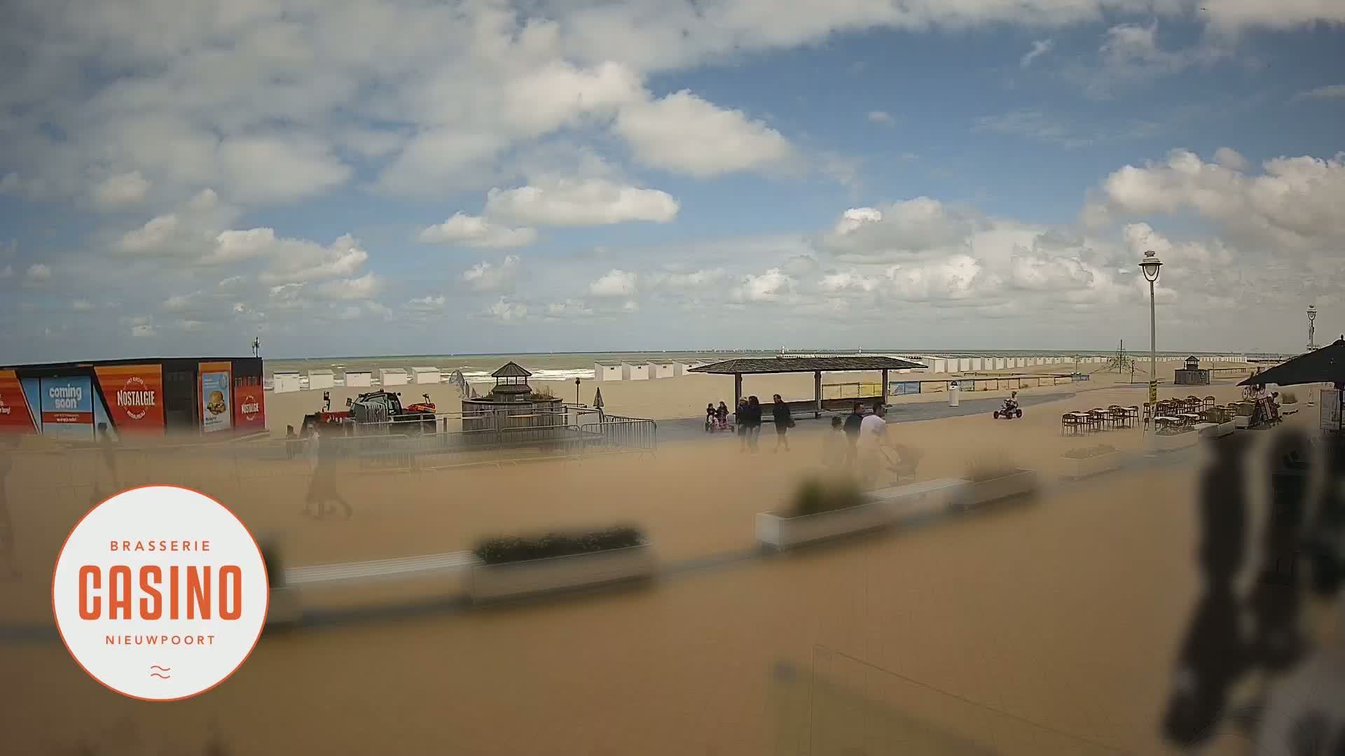 Nieuwpoort, Groenendijk Strand Beach Live Cam - Veurne (Furnes), West Flanders (Flandre-Occidentale), Flemish (Flamande), Belgium