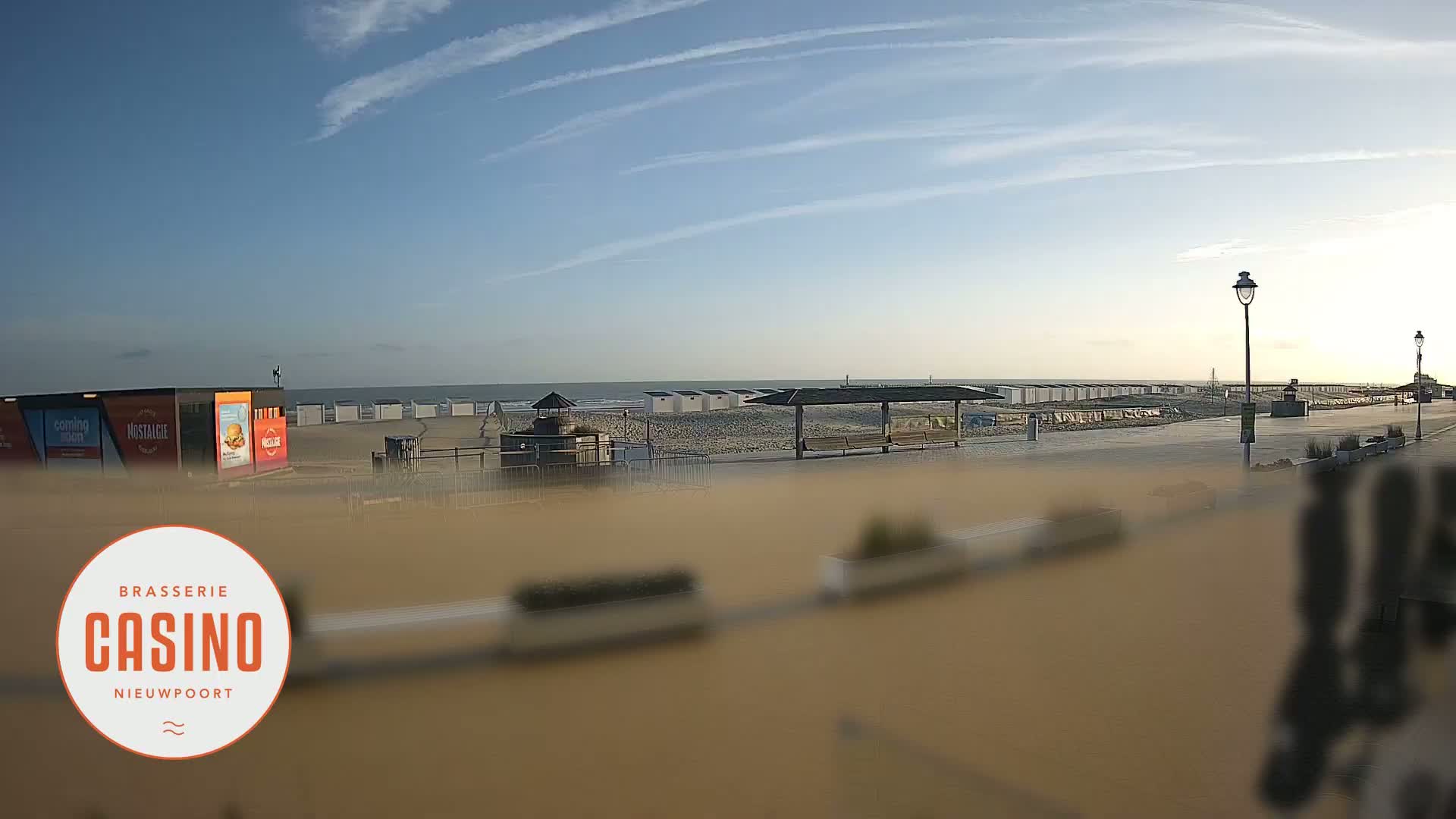 Nieuwpoort, Groenendijk Strand Beach Live Cam - Veurne (Furnes), West Flanders (Flandre-Occidentale), Flemish (Flamande), Belgium