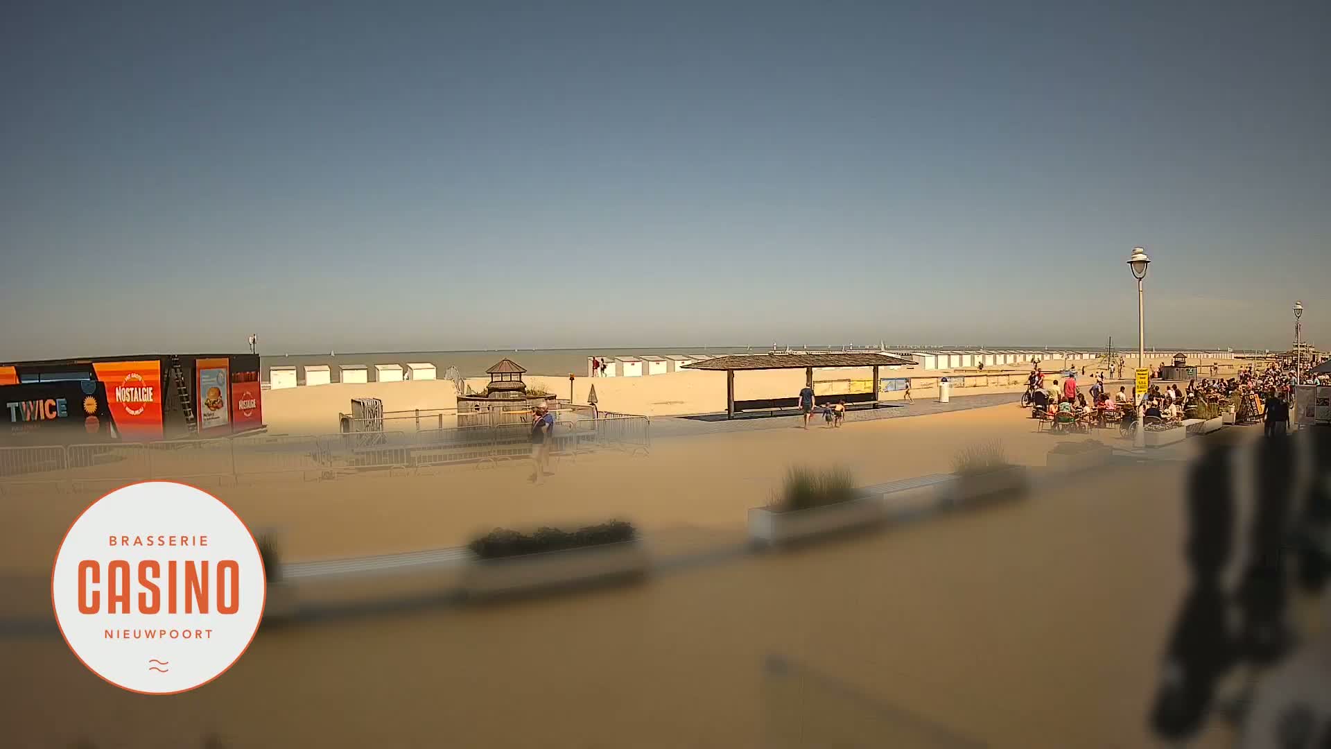 Nieuwpoort, Groenendijk Strand Beach Live Cam - Veurne (Furnes), West Flanders (Flandre-Occidentale), Flemish (Flamande), Belgium