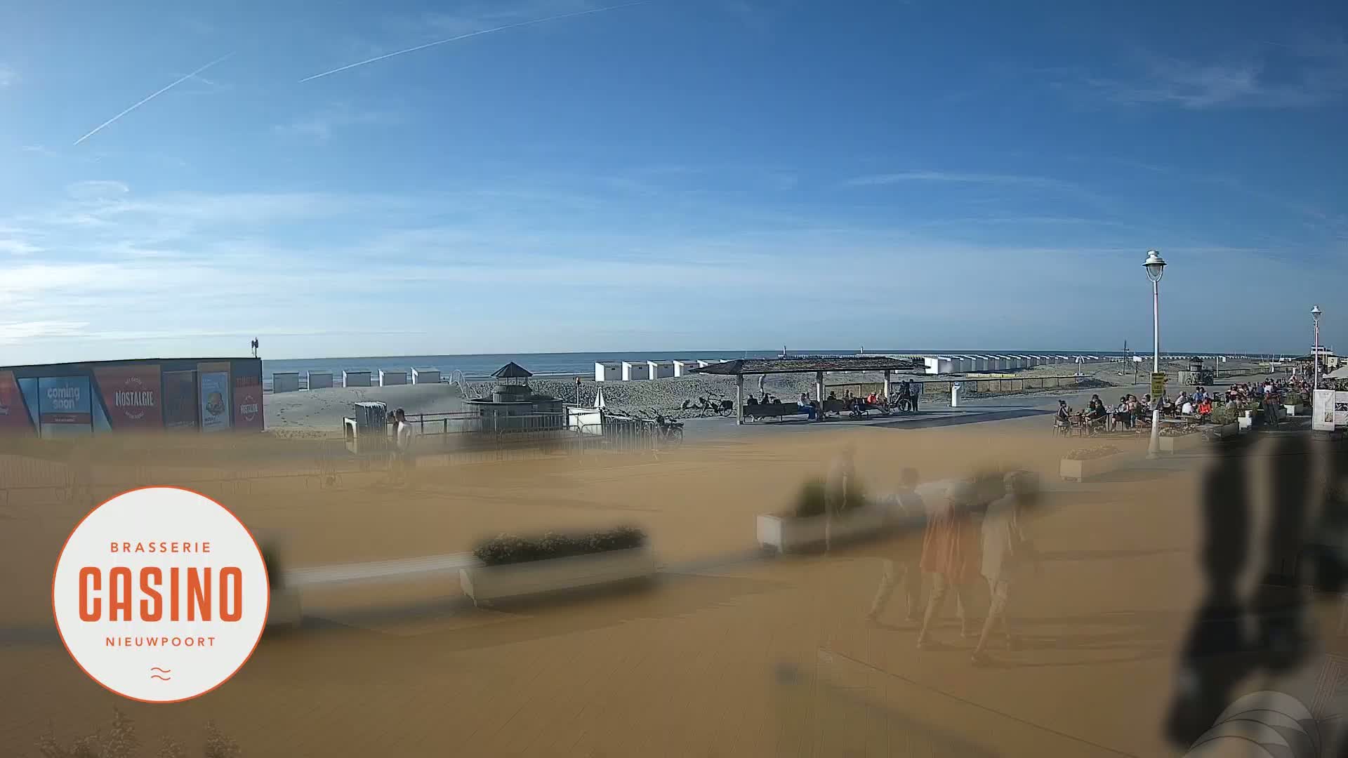 Nieuwpoort, Groenendijk Strand Beach Live Cam - Veurne (Furnes), West Flanders (Flandre-Occidentale), Flemish (Flamande), Belgium
