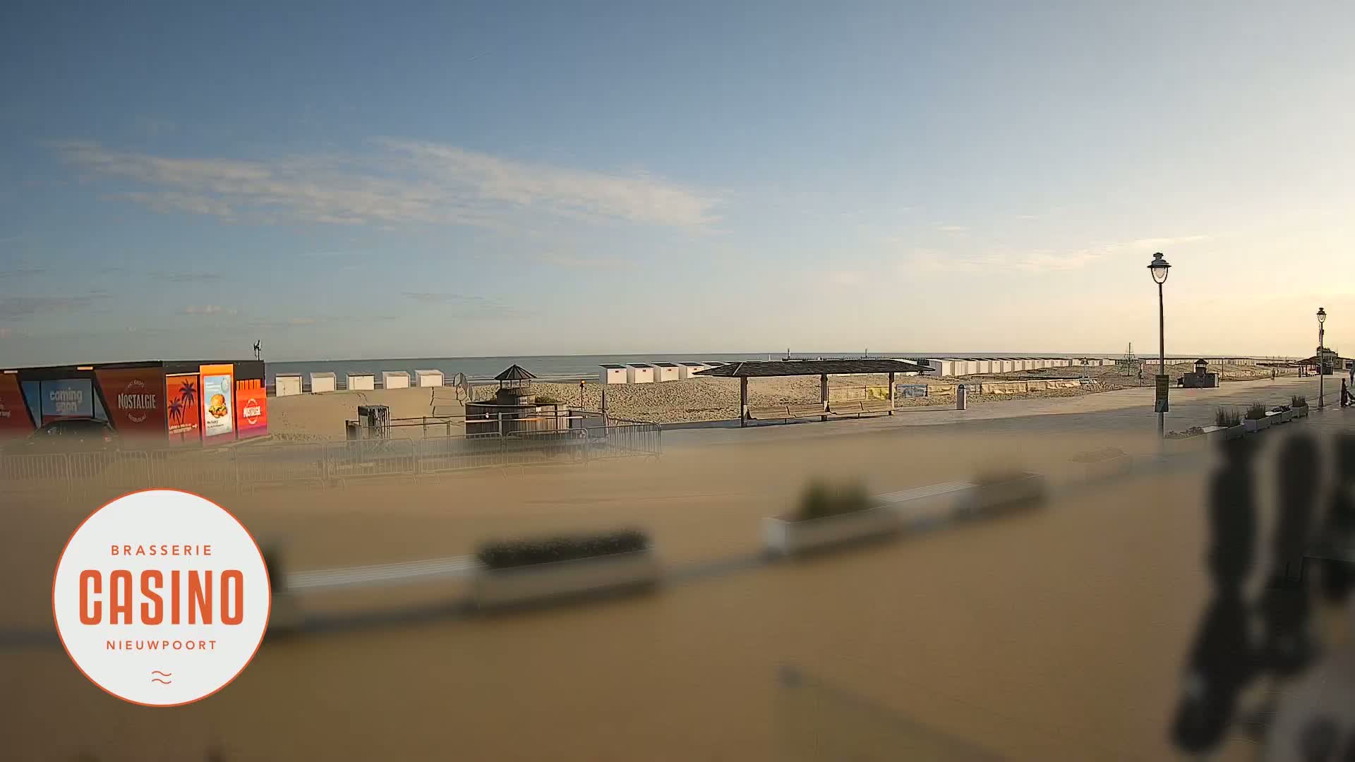 Nieuwpoort, Groenendijk Strand Beach Live Cam - Veurne (Furnes), West Flanders (Flandre-Occidentale), Flemish (Flamande), Belgium
