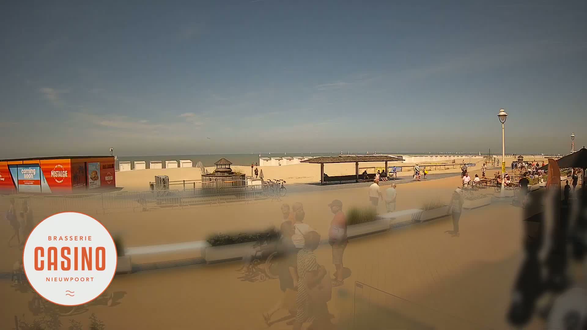 Nieuwpoort, Groenendijk Strand Beach Live Cam - Veurne (Furnes), West Flanders (Flandre-Occidentale), Flemish (Flamande), Belgium