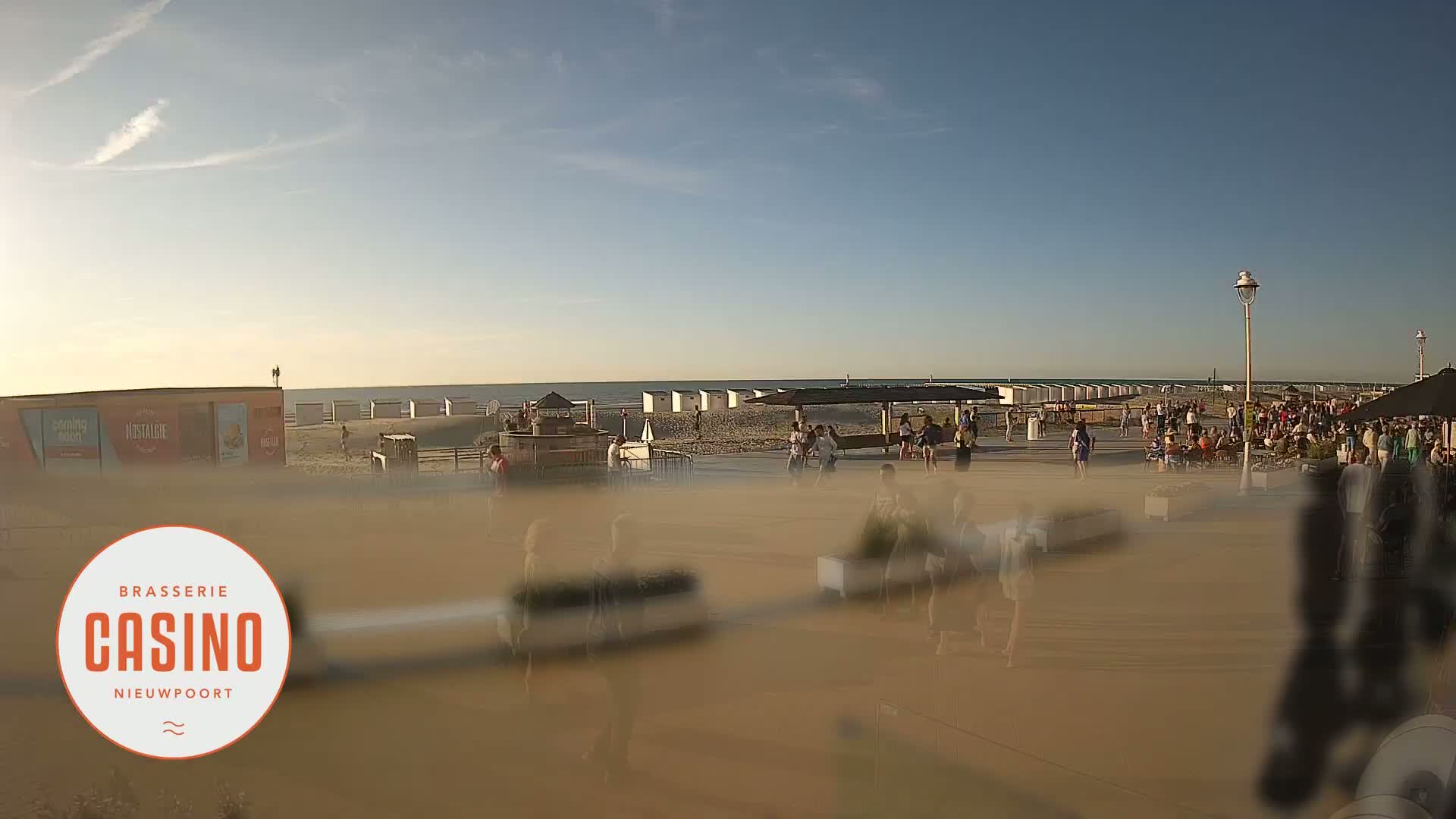 Nieuwpoort, Groenendijk Strand Beach Live Cam - Veurne (Furnes), West Flanders (Flandre-Occidentale), Flemish (Flamande), Belgium