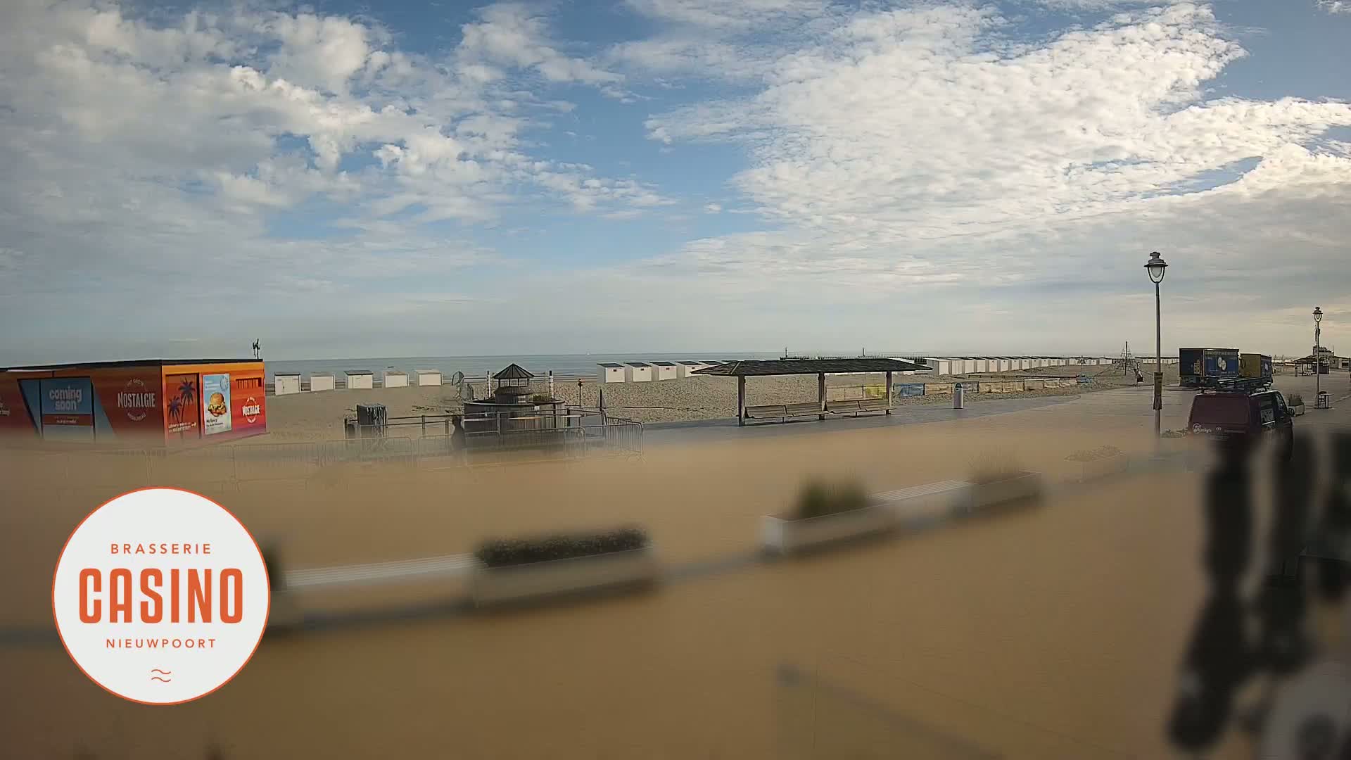Nieuwpoort, Groenendijk Strand Beach Live Cam - Veurne (Furnes), West Flanders (Flandre-Occidentale), Flemish (Flamande), Belgium