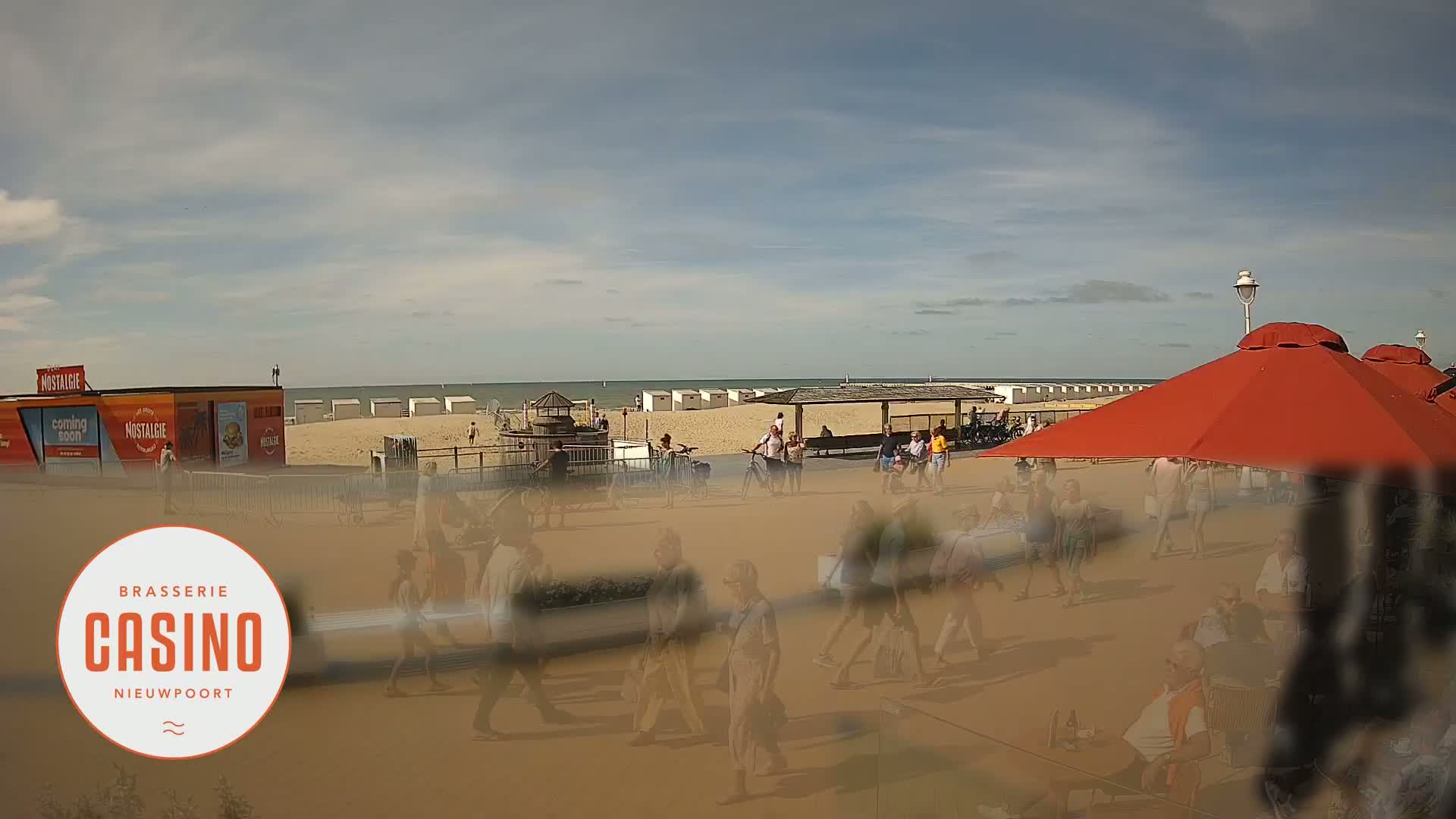 Nieuwpoort, Groenendijk Strand Beach Live Cam - Veurne (Furnes), West Flanders (Flandre-Occidentale), Flemish (Flamande), Belgium