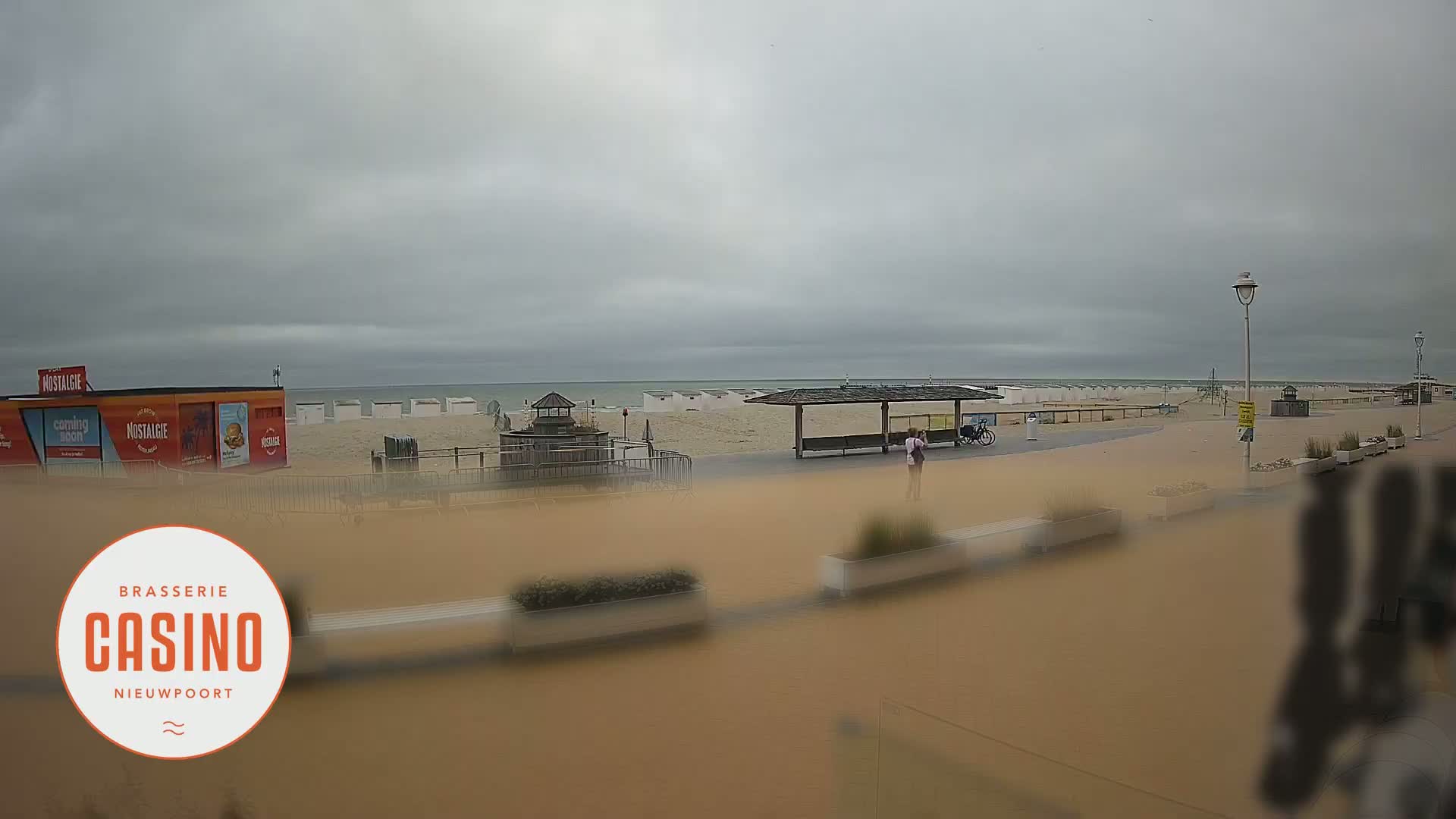 Nieuwpoort, Groenendijk Strand Beach Live Cam - Veurne (Furnes), West Flanders (Flandre-Occidentale), Flemish (Flamande), Belgium
