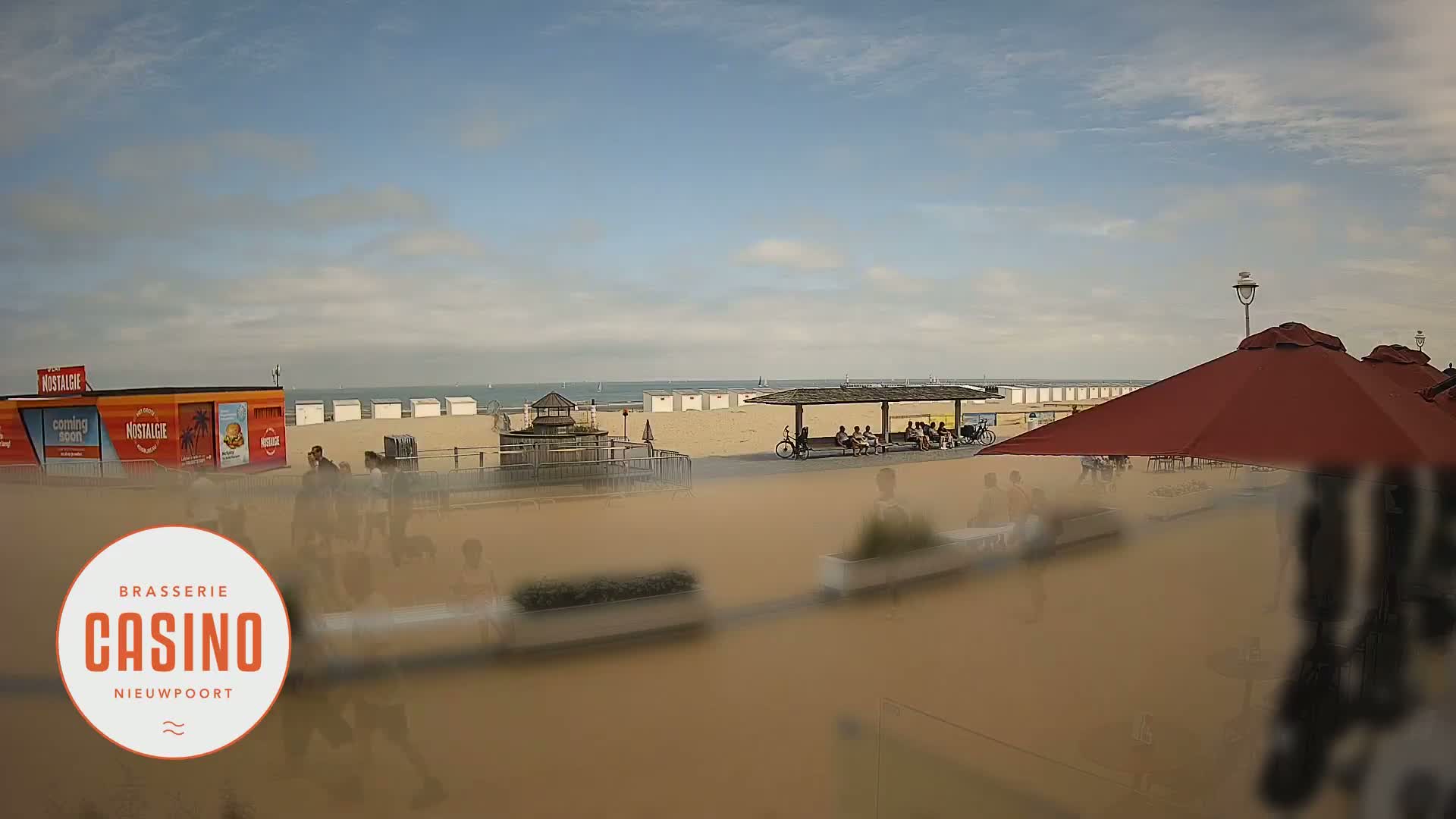 Nieuwpoort, Groenendijk Strand Beach Live Cam - Veurne (Furnes), West Flanders (Flandre-Occidentale), Flemish (Flamande), Belgium