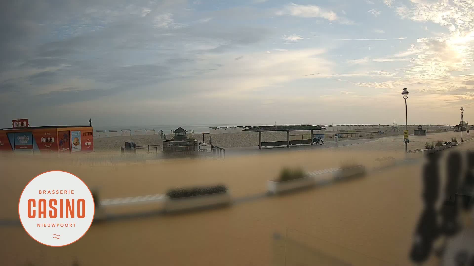 Nieuwpoort, Groenendijk Strand Beach Live Cam - Veurne (Furnes), West Flanders (Flandre-Occidentale), Flemish (Flamande), Belgium