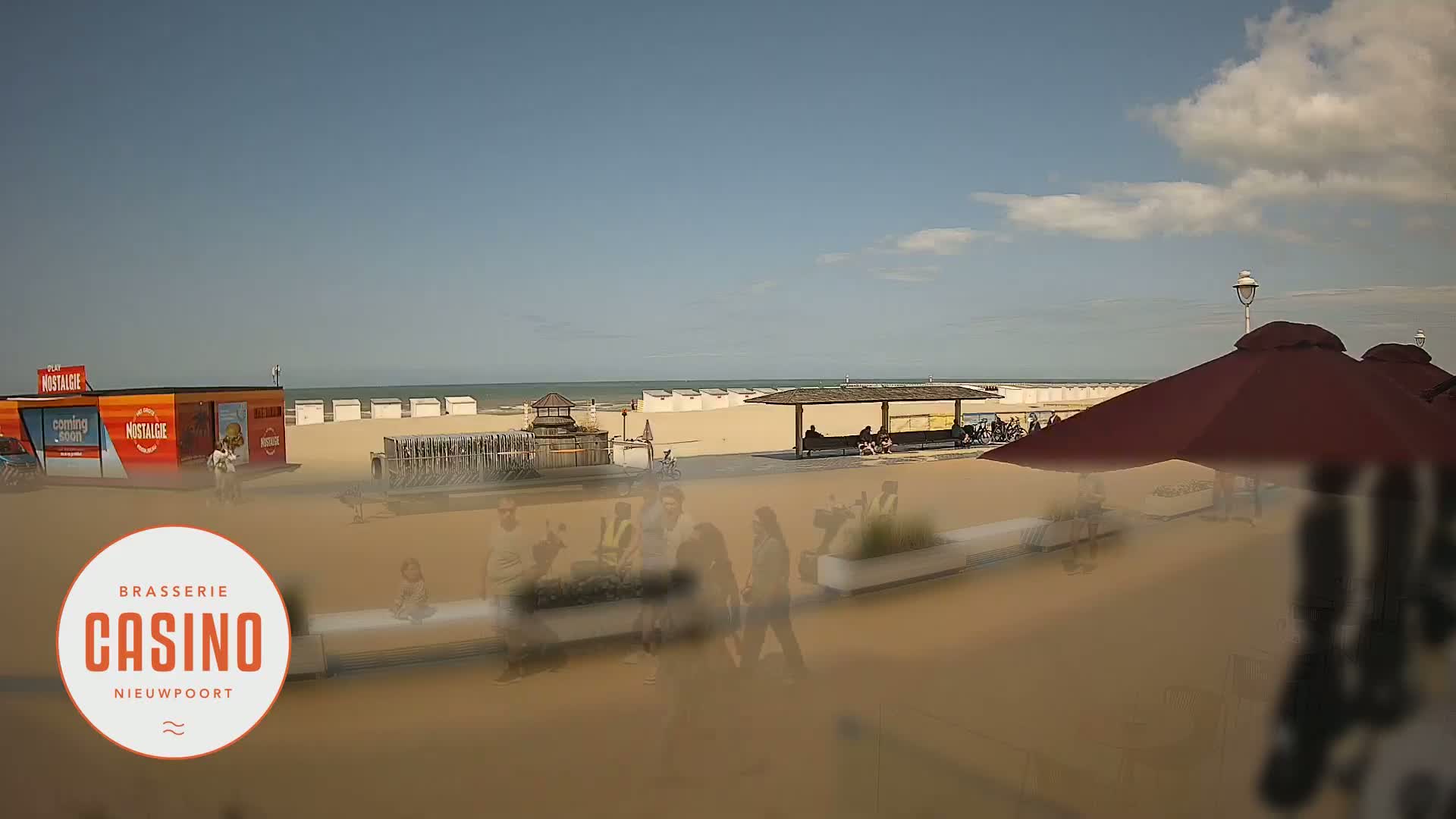 Nieuwpoort, Groenendijk Strand Beach Live Cam - Veurne (Furnes), West Flanders (Flandre-Occidentale), Flemish (Flamande), Belgium