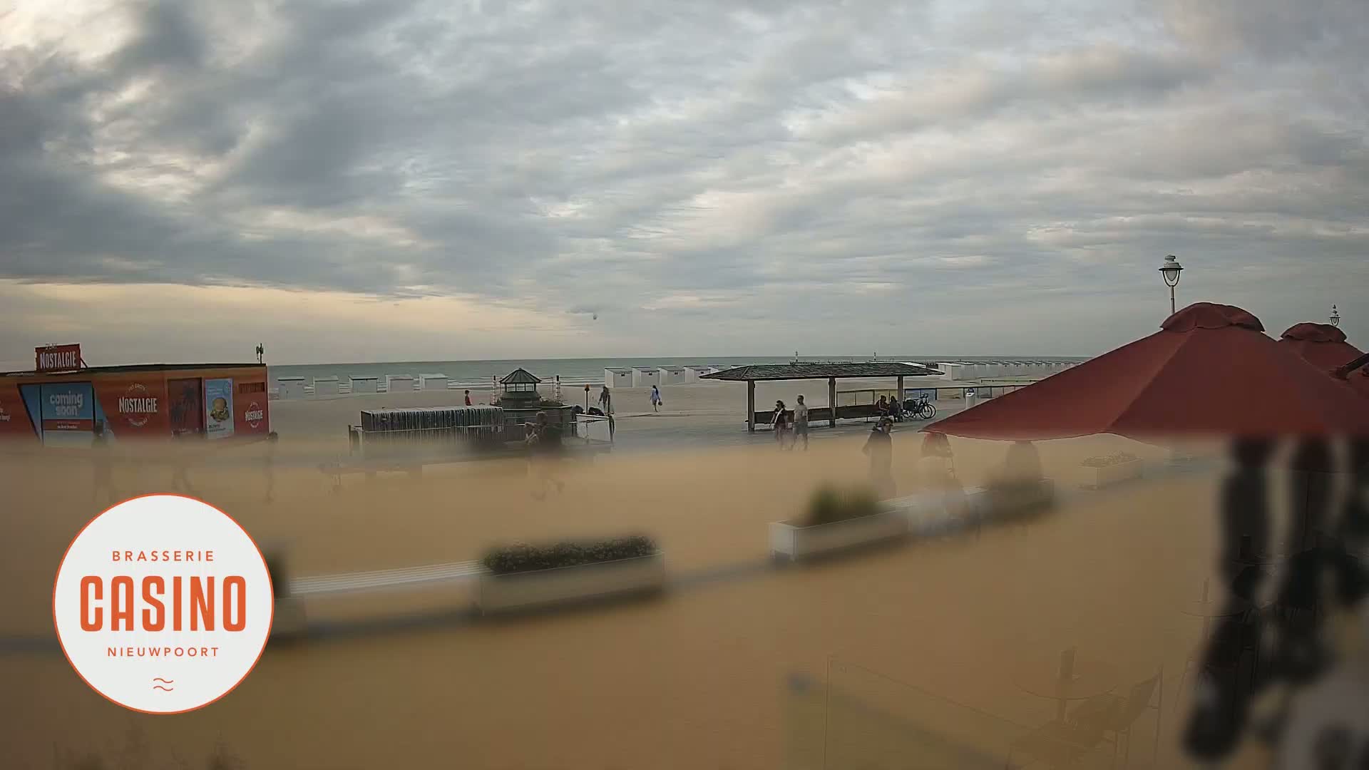 Nieuwpoort, Groenendijk Strand Beach Live Cam - Veurne (Furnes), West Flanders (Flandre-Occidentale), Flemish (Flamande), Belgium
