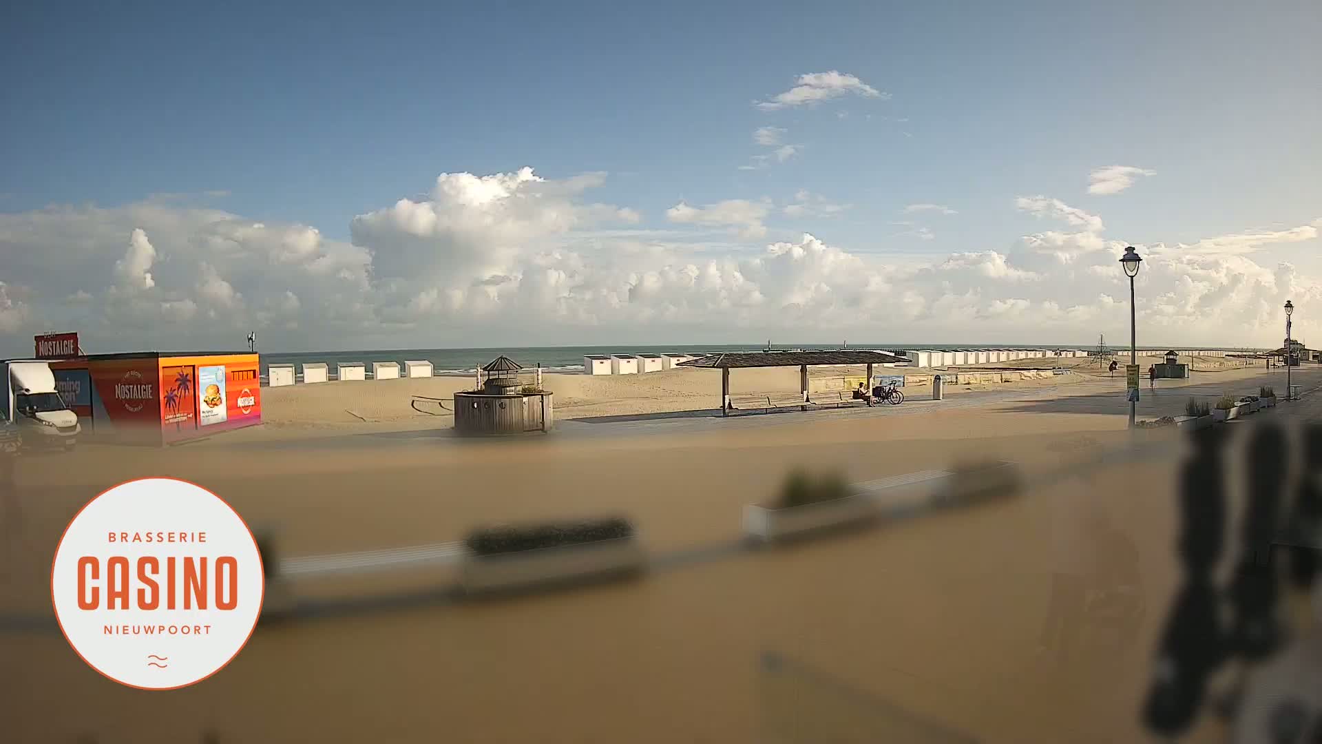 Nieuwpoort, Groenendijk Strand Beach Live Cam - Veurne (Furnes), West Flanders (Flandre-Occidentale), Flemish (Flamande), Belgium