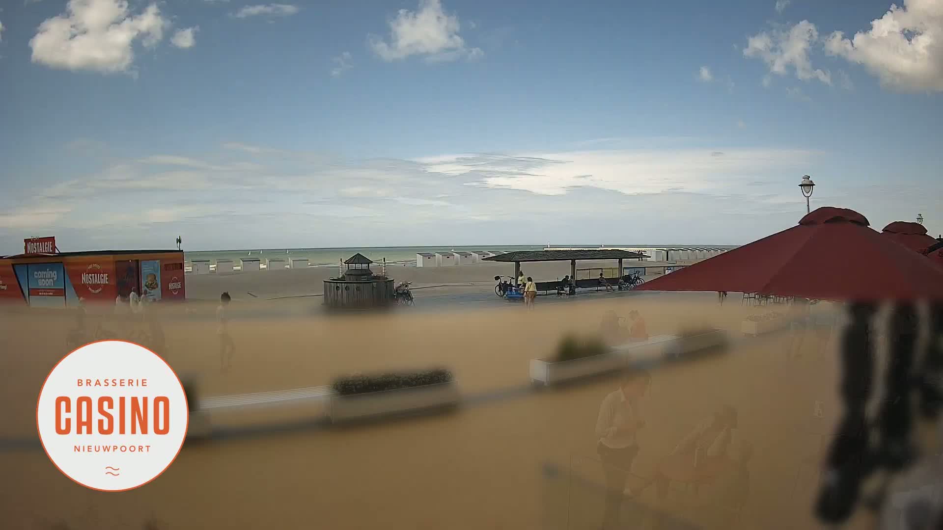 Nieuwpoort, Groenendijk Strand Beach Live Cam - Veurne (Furnes), West Flanders (Flandre-Occidentale), Flemish (Flamande), Belgium