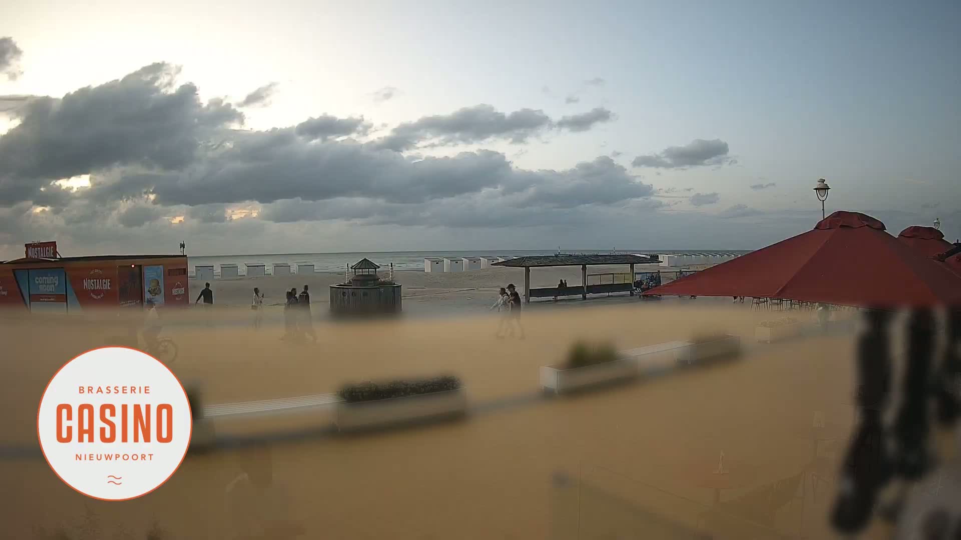 Nieuwpoort, Groenendijk Strand Beach Live Cam - Veurne (Furnes), West Flanders (Flandre-Occidentale), Flemish (Flamande), Belgium