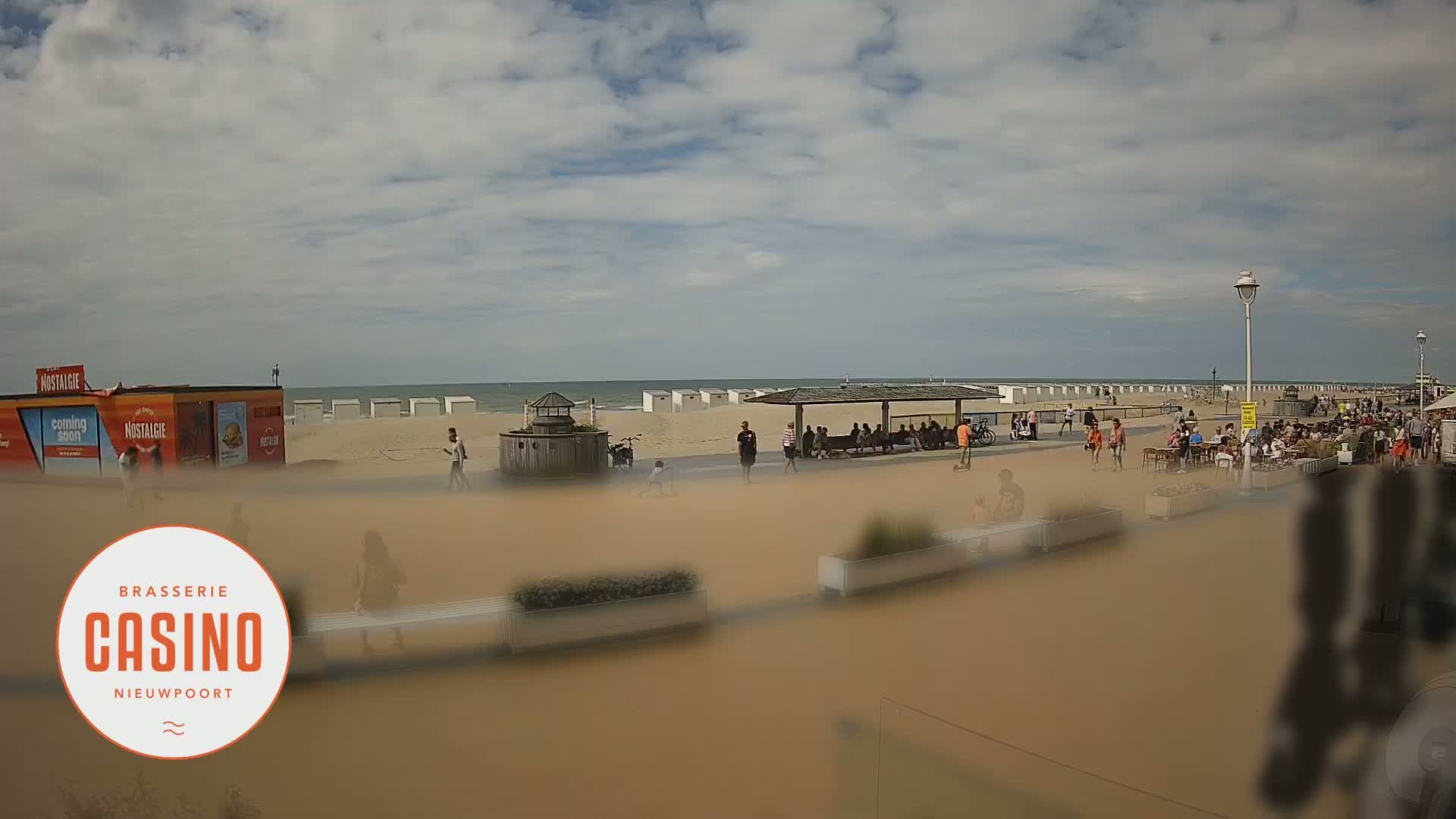 Nieuwpoort, Groenendijk Strand Beach Live Cam - Veurne (Furnes), West Flanders (Flandre-Occidentale), Flemish (Flamande), Belgium