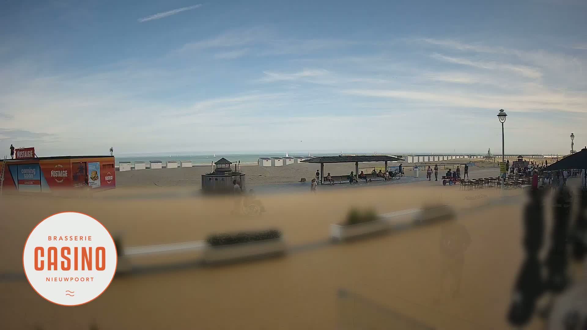 Nieuwpoort, Groenendijk Strand Beach Live Cam - Veurne (Furnes), West Flanders (Flandre-Occidentale), Flemish (Flamande), Belgium