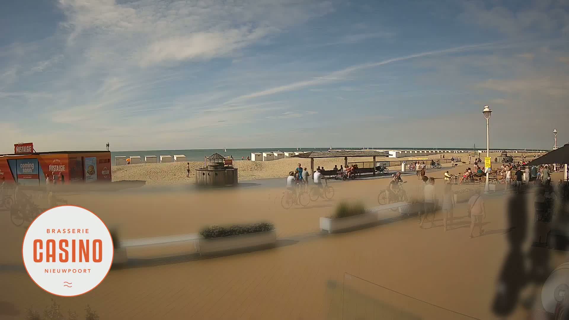 Nieuwpoort, Groenendijk Strand Beach Live Cam - Veurne (Furnes), West Flanders (Flandre-Occidentale), Flemish (Flamande), Belgium