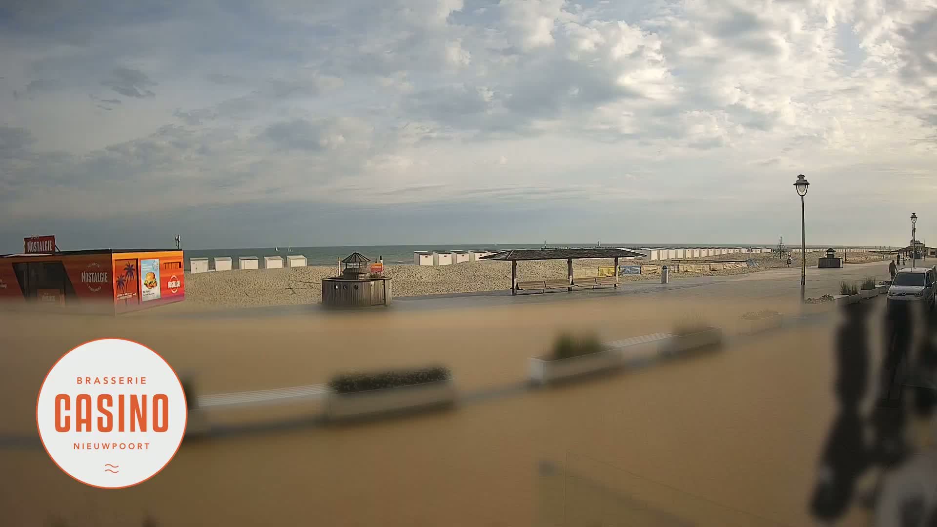 Nieuwpoort, Groenendijk Strand Beach Live Cam - Veurne (Furnes), West Flanders (Flandre-Occidentale), Flemish (Flamande), Belgium