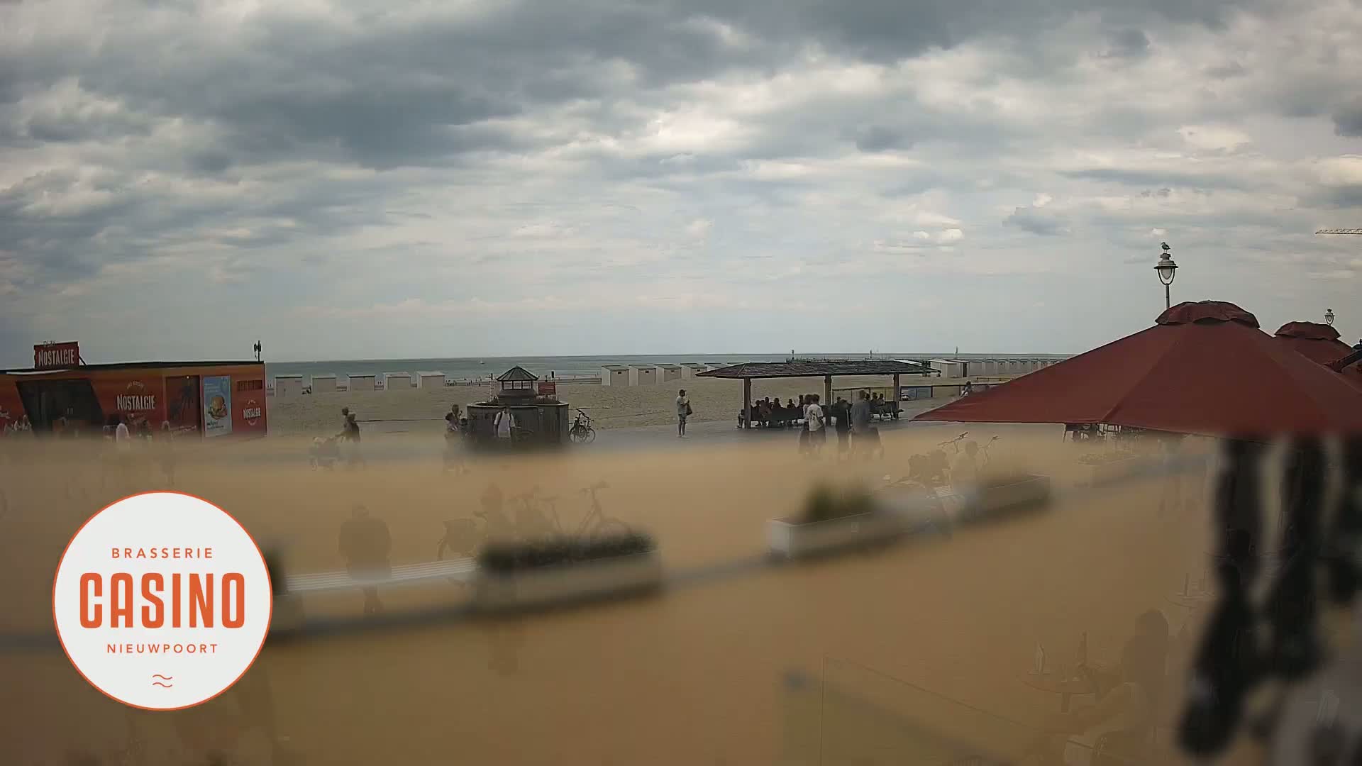 Nieuwpoort, Groenendijk Strand Beach Live Cam - Veurne (Furnes), West Flanders (Flandre-Occidentale), Flemish (Flamande), Belgium