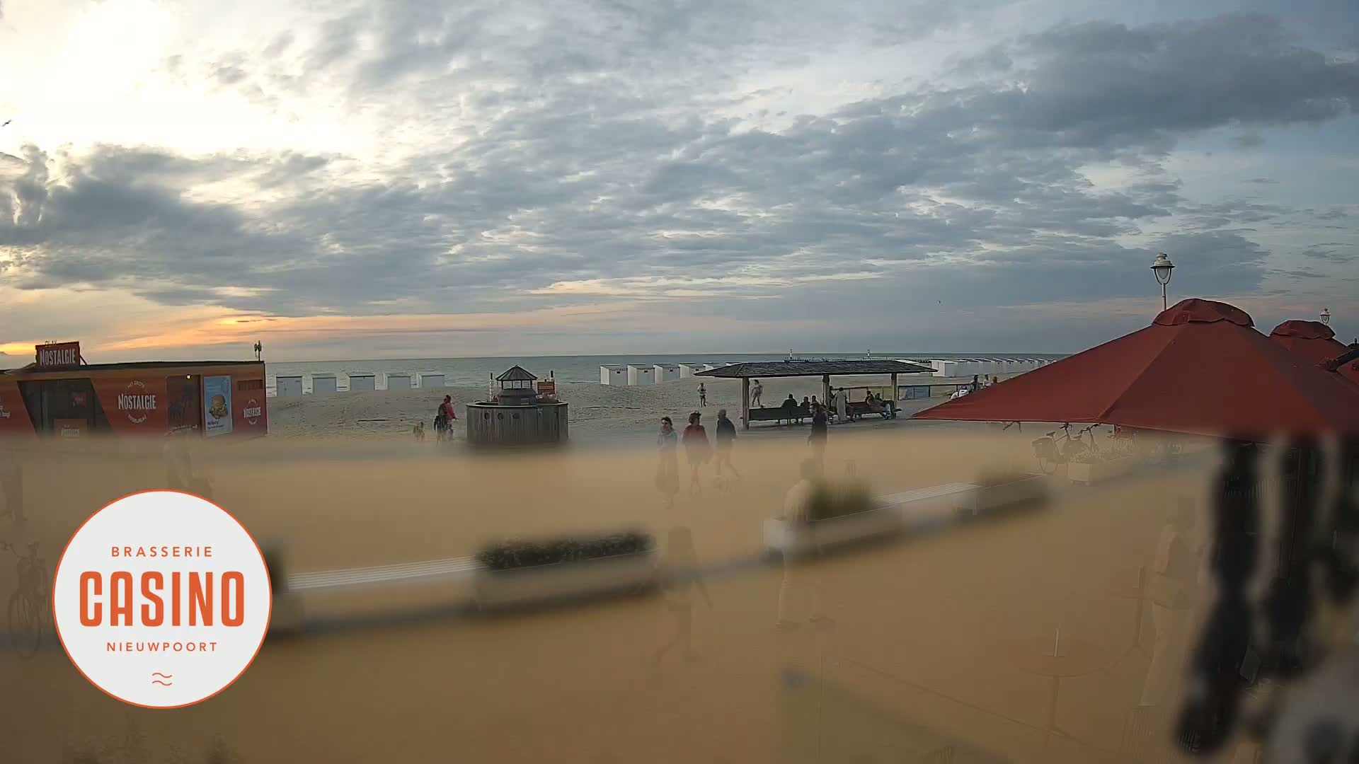 Nieuwpoort, Groenendijk Strand Beach Live Cam - Veurne (Furnes), West Flanders (Flandre-Occidentale), Flemish (Flamande), Belgium