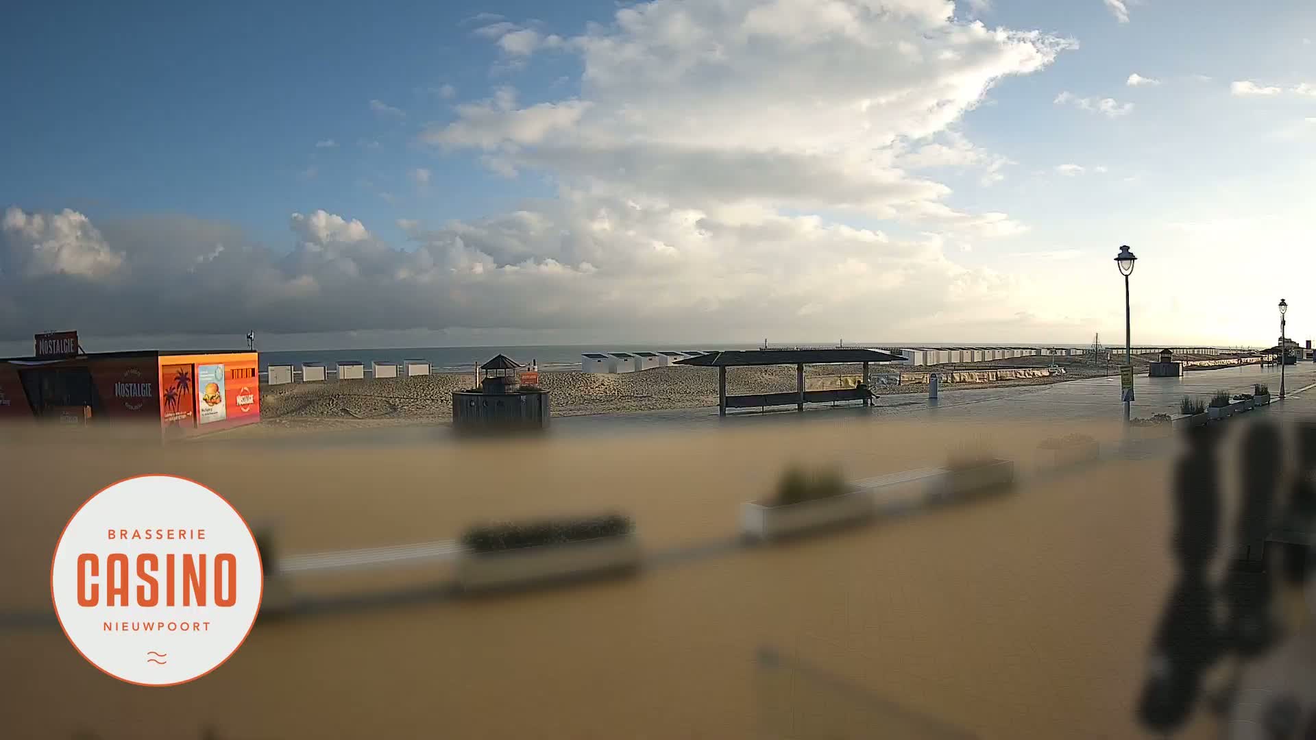 Nieuwpoort, Groenendijk Strand Beach Live Cam - Veurne (Furnes), West Flanders (Flandre-Occidentale), Flemish (Flamande), Belgium