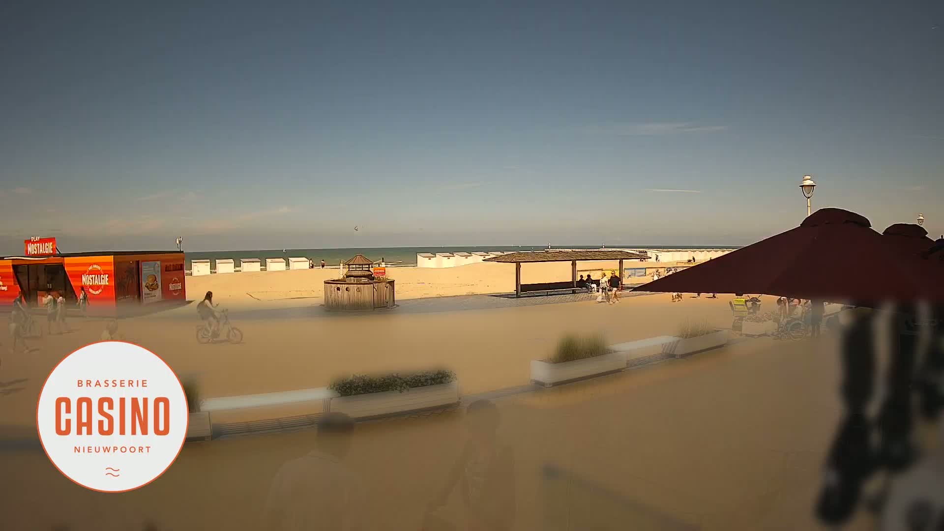 Nieuwpoort, Groenendijk Strand Beach Live Cam - Veurne (Furnes), West Flanders (Flandre-Occidentale), Flemish (Flamande), Belgium