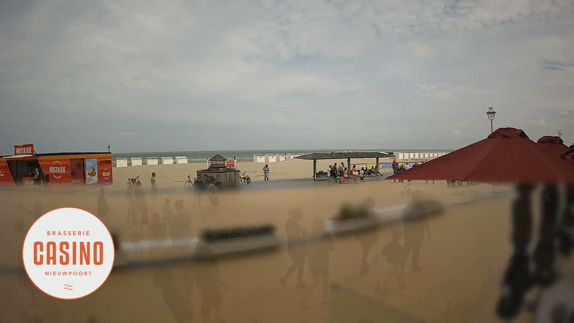 Nieuwpoort, Groenendijk Strand Beach Live Cam - Veurne (Furnes), West Flanders (Flandre-Occidentale), Flemish (Flamande), Belgium