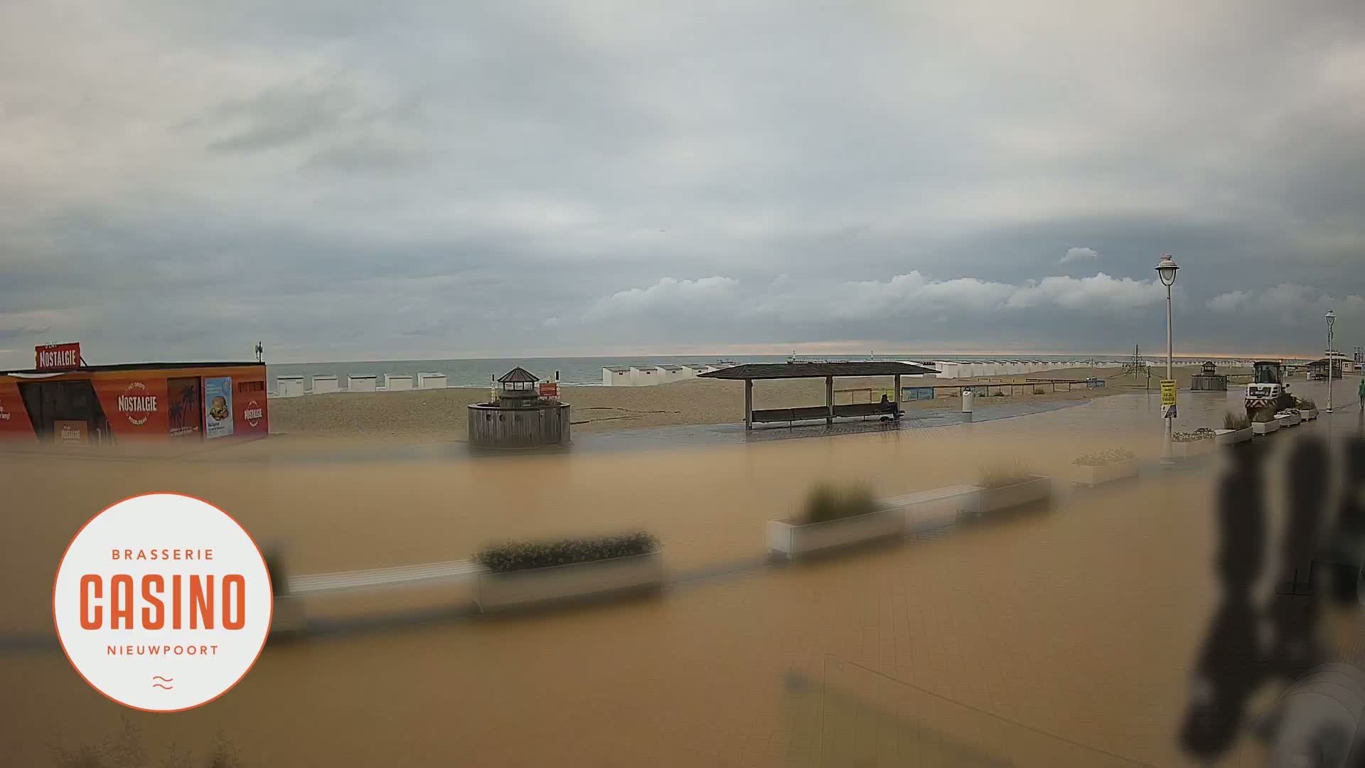 Nieuwpoort, Groenendijk Strand Beach Live Cam - Veurne (Furnes), West Flanders (Flandre-Occidentale), Flemish (Flamande), Belgium