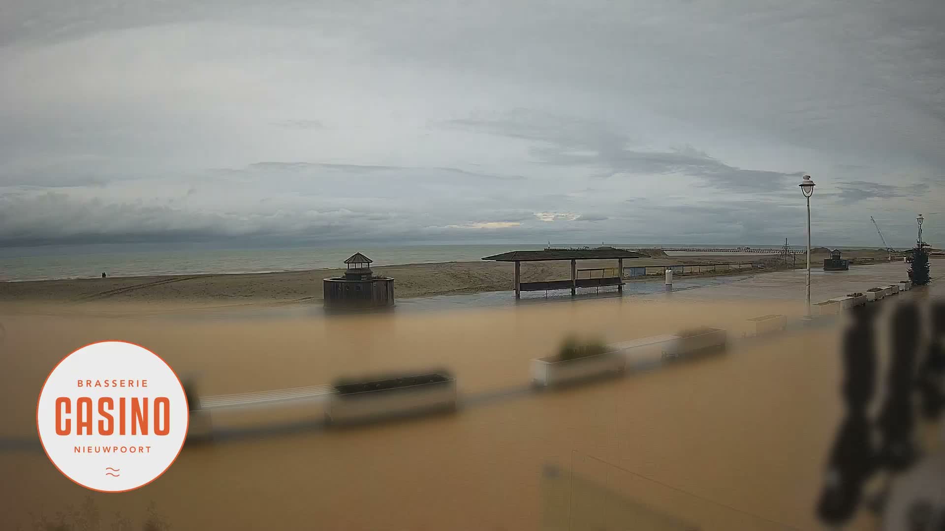 Nieuwpoort, Groenendijk Strand Beach Live Cam - Veurne (Furnes), West Flanders (Flandre-Occidentale), Flemish (Flamande), Belgium