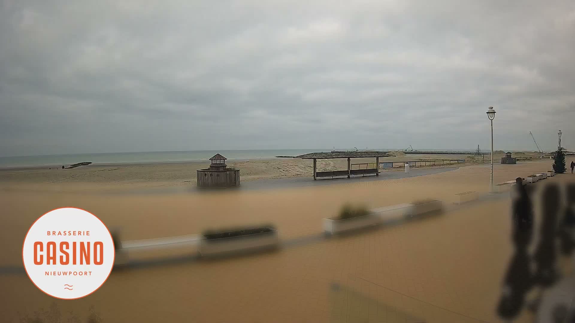 Nieuwpoort, Groenendijk Strand Beach Live Cam - Veurne (Furnes), West Flanders (Flandre-Occidentale), Flemish (Flamande), Belgium