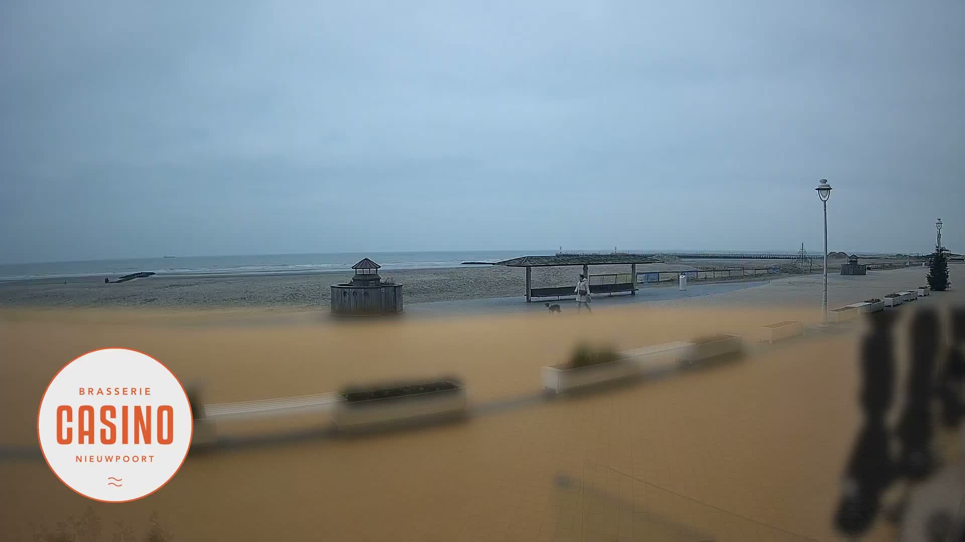Nieuwpoort, Groenendijk Strand Beach Live Cam - Veurne (Furnes), West Flanders (Flandre-Occidentale), Flemish (Flamande), Belgium