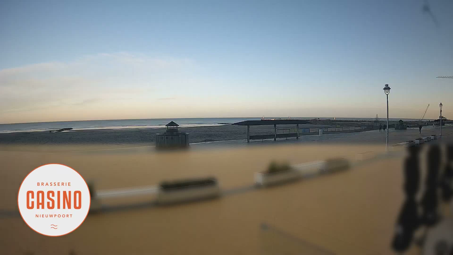 Nieuwpoort, Groenendijk Strand Beach Live Cam - Veurne (Furnes), West Flanders (Flandre-Occidentale), Flemish (Flamande), Belgium