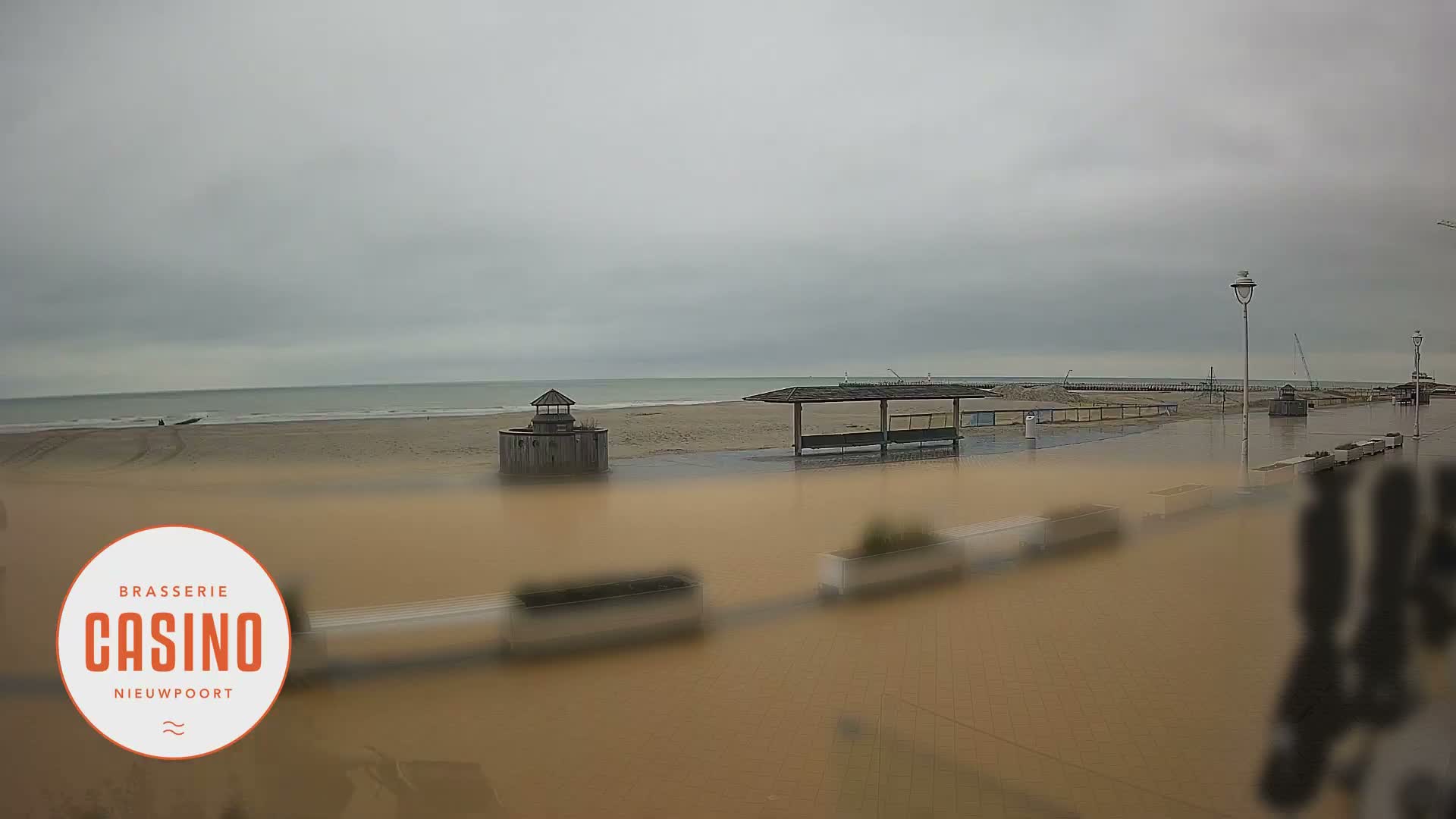 Nieuwpoort, Groenendijk Strand Beach Live Cam - Veurne (Furnes), West Flanders (Flandre-Occidentale), Flemish (Flamande), Belgium