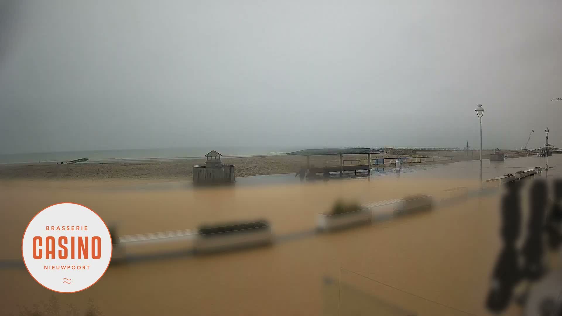 Nieuwpoort, Groenendijk Strand Beach Live Cam - Veurne (Furnes), West Flanders (Flandre-Occidentale), Flemish (Flamande), Belgium