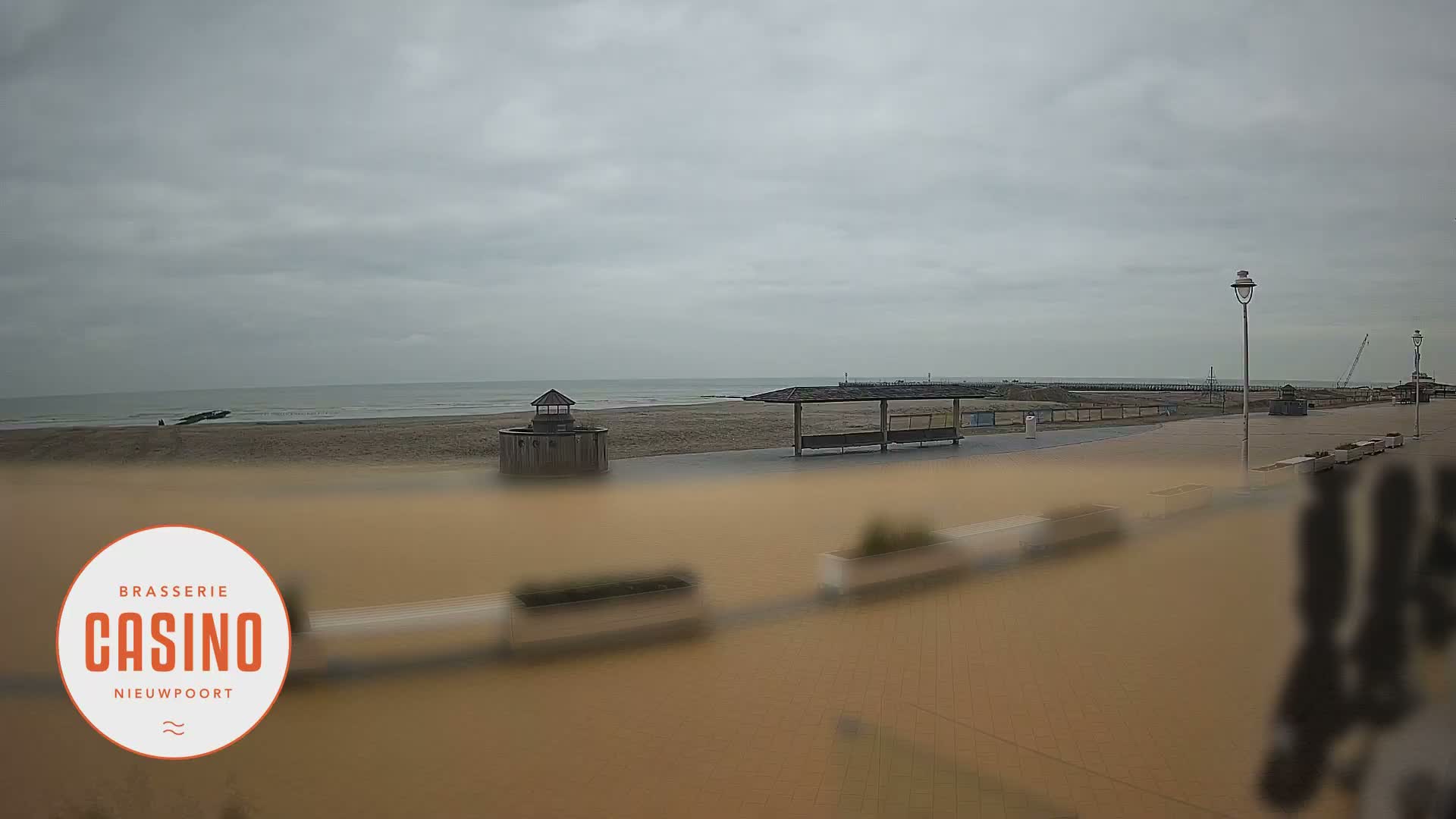 Nieuwpoort, Groenendijk Strand Beach Live Cam - Veurne (Furnes), West Flanders (Flandre-Occidentale), Flemish (Flamande), Belgium