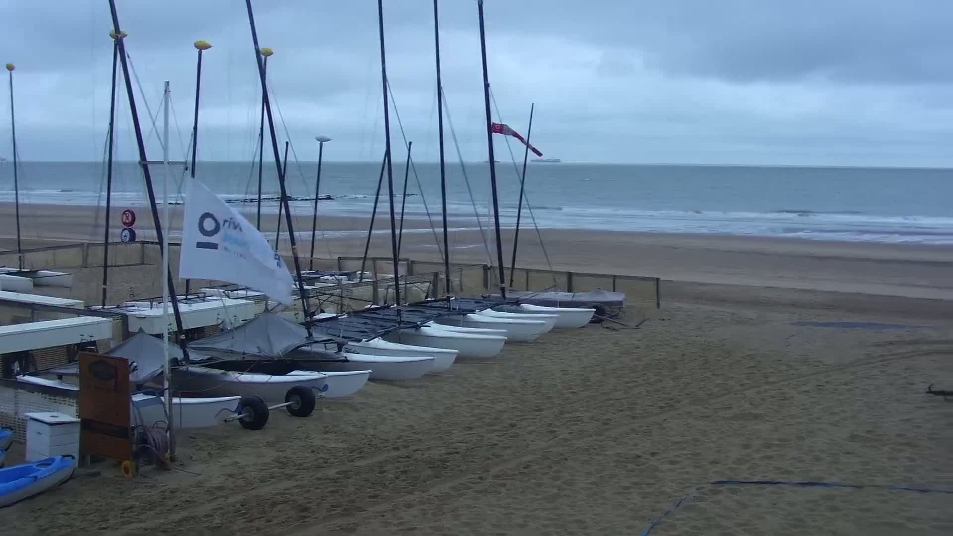 Knokke-Heist, Strand Het Zoute Beach Live Cam - Bruges, West Flanders (Flandre-Occidentale), Flemish (Flamande), Belgium